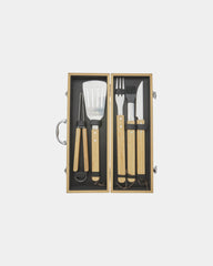 Barbecue-Set 5-teilig Bambus Edelstahl zum Personalisieren - 3