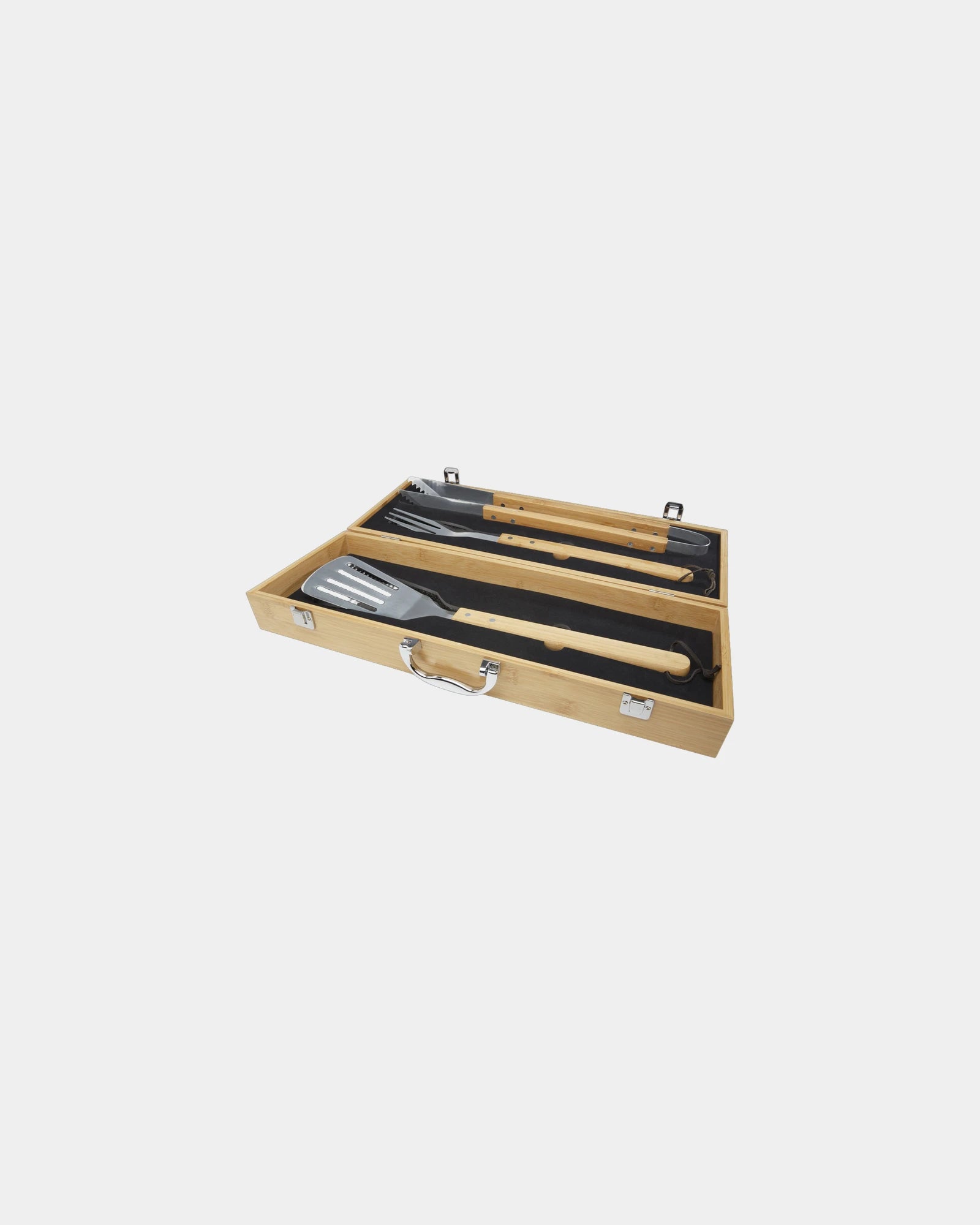 Barbecue-Set 3-teilig Edelstahl Bambus zum Personalisieren - 2