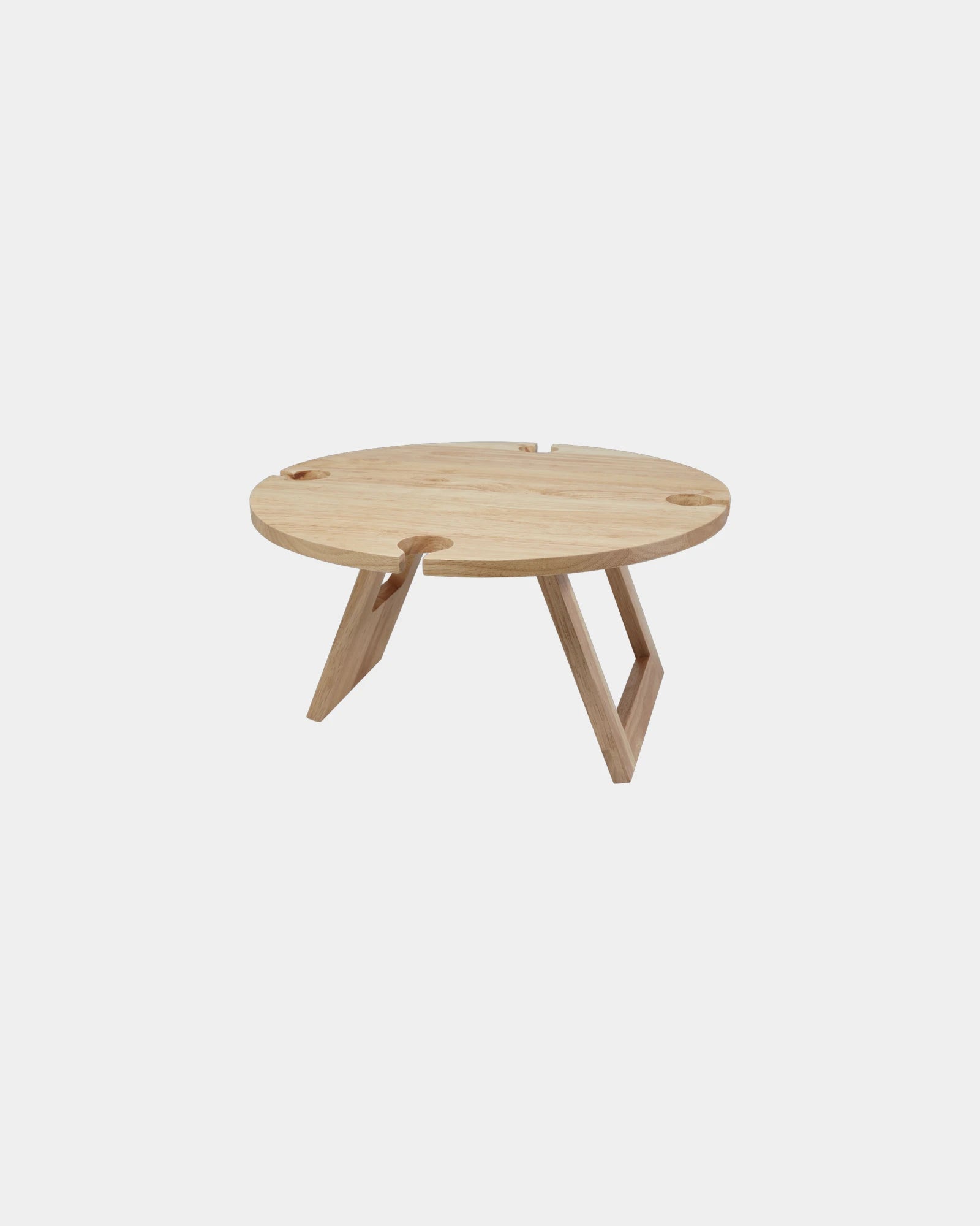 Tisch SEASONS faltbar mit 4 Gläsern zum Personalisieren - Natur