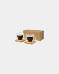 Tasse Manti 100ml mit Bambusuntersetzer zum Personalisieren - Transluzent