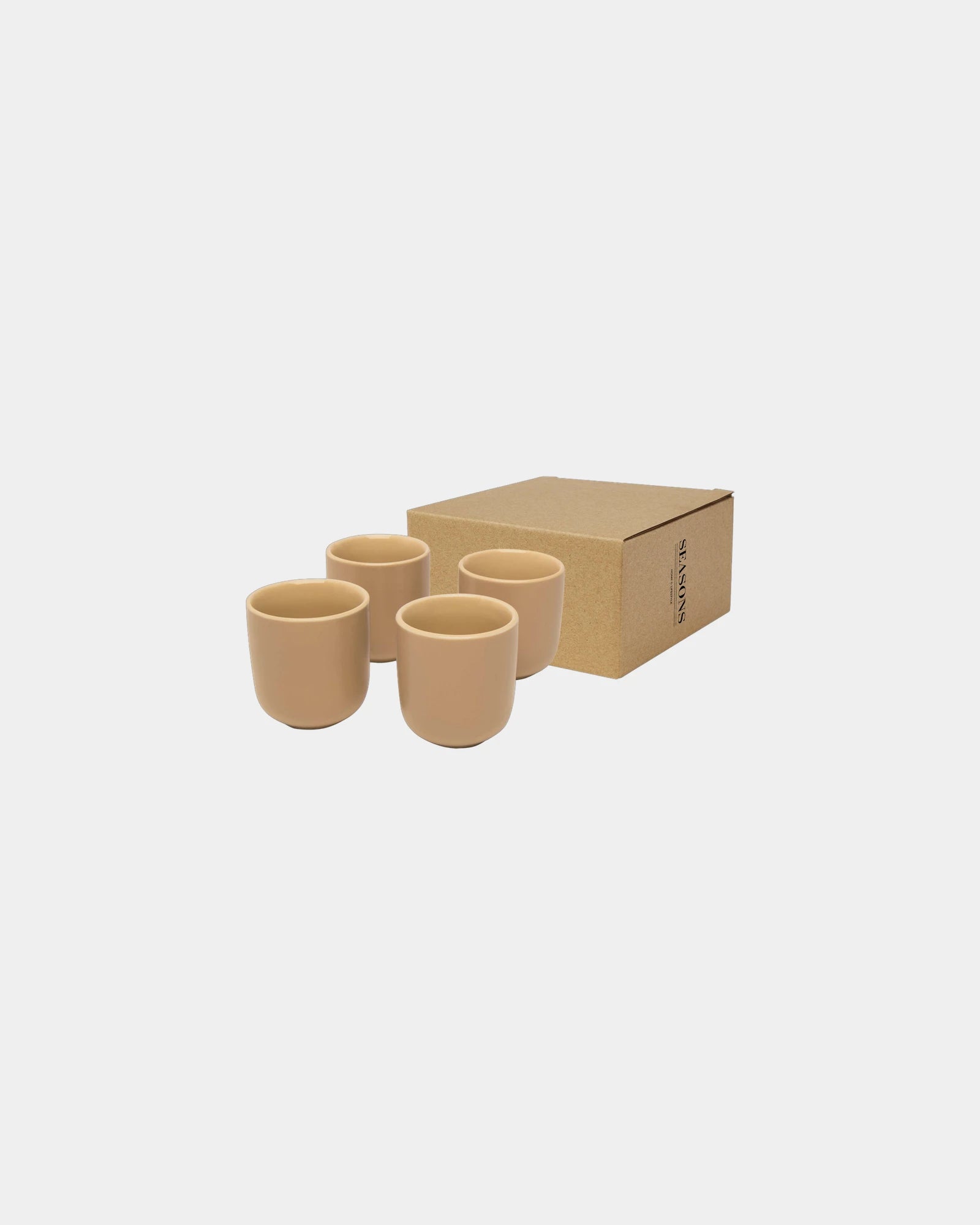 Tasse Espresso Keramik 90 ml 4 Stück zum Personalisieren - Haferflocken