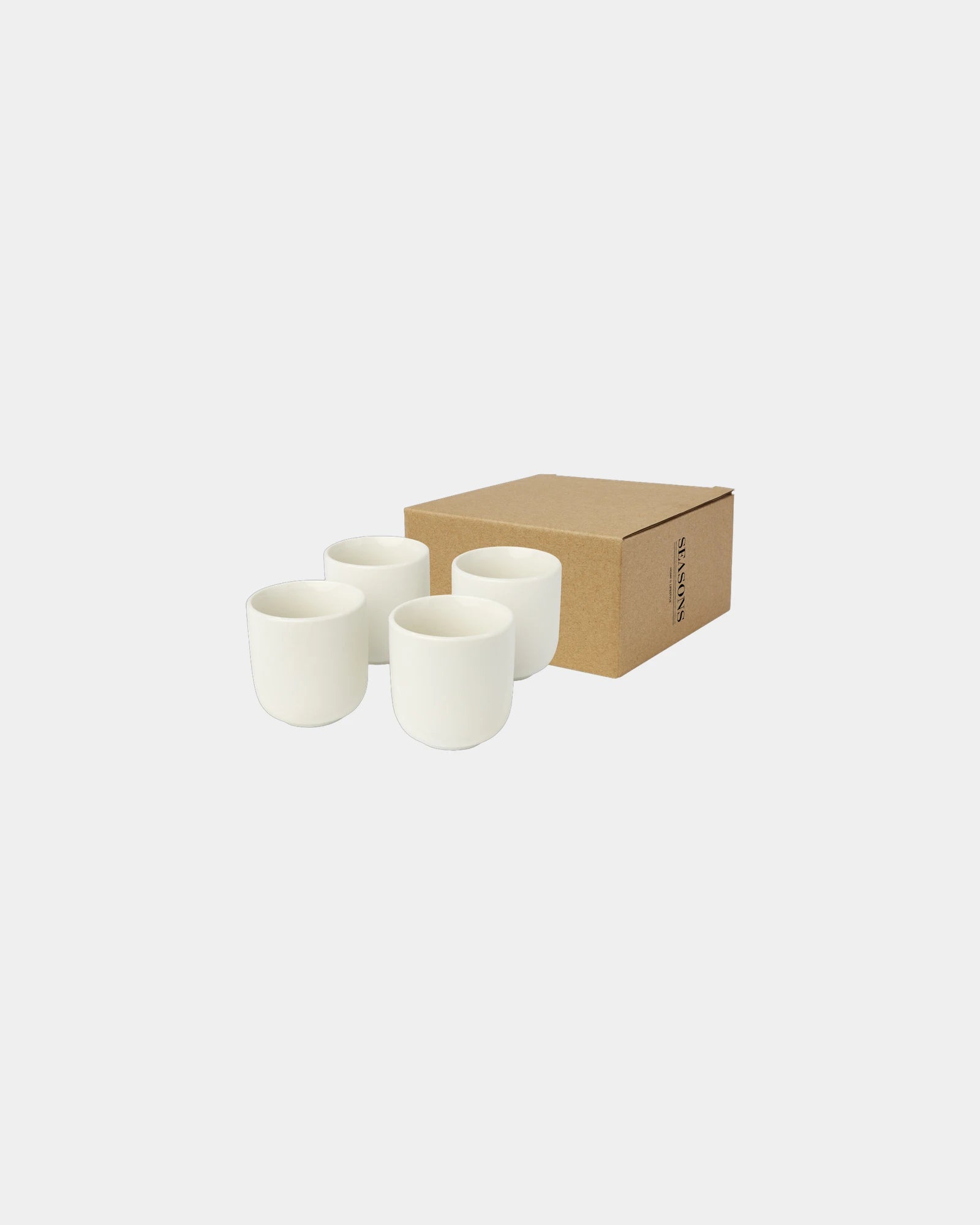 Tasse Espresso Keramik 90 ml 4 Stück zum Personalisieren - Weiß