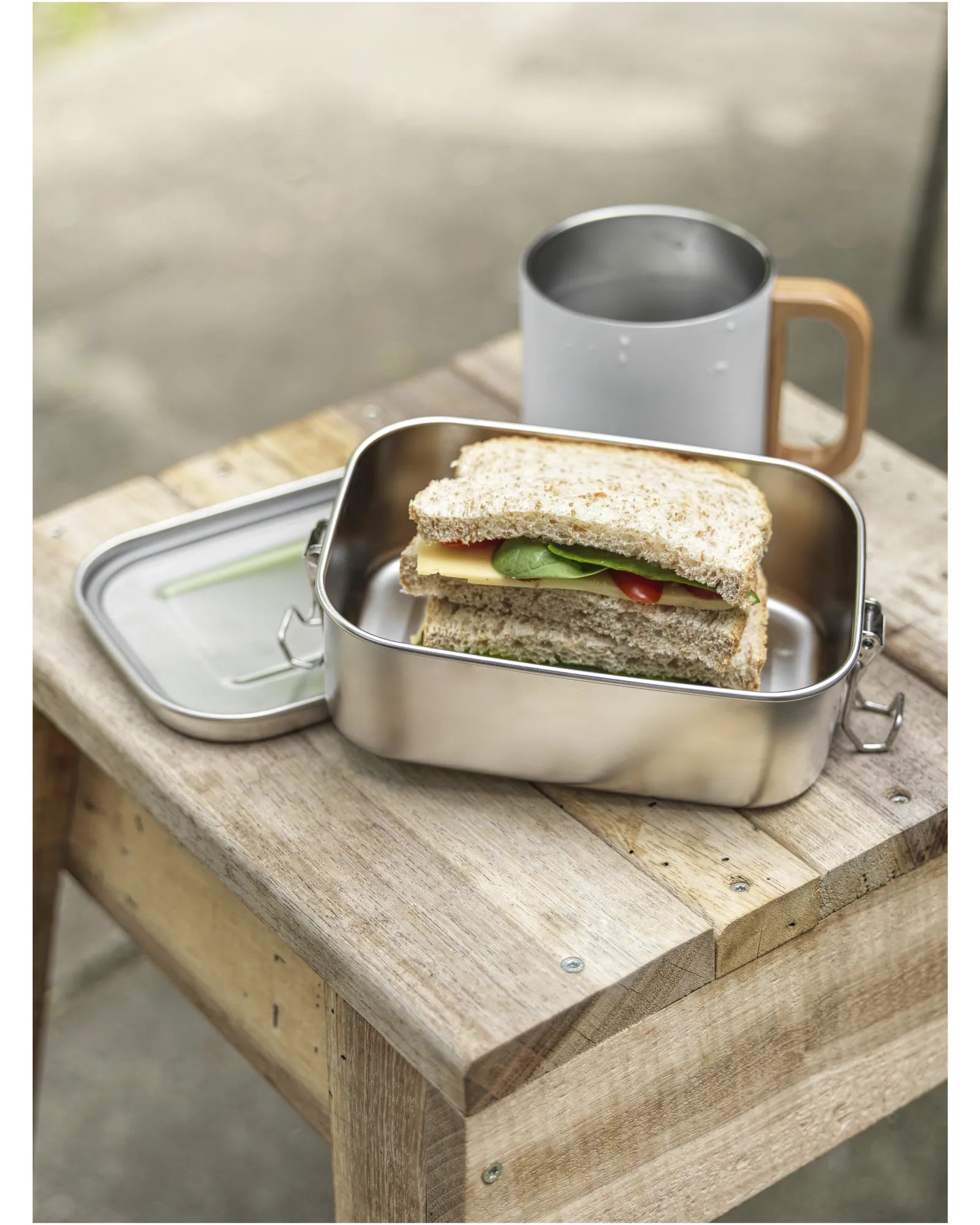 Lunchbox Edelstahl recycelt 750ml zum Personalisieren - 4