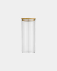Lebensmittelbehälter Glas 940ml mit Bambusdeckel zum Personalisieren - 1