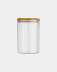 Lebensmittelbehälter Glas 550ml mit Bambusdeckel zum Personalisieren - 1