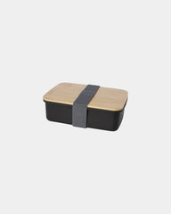 Lunchbox Mangi 750ml aus recyceltem Kunststoff zum Personalisieren - Schwarz
