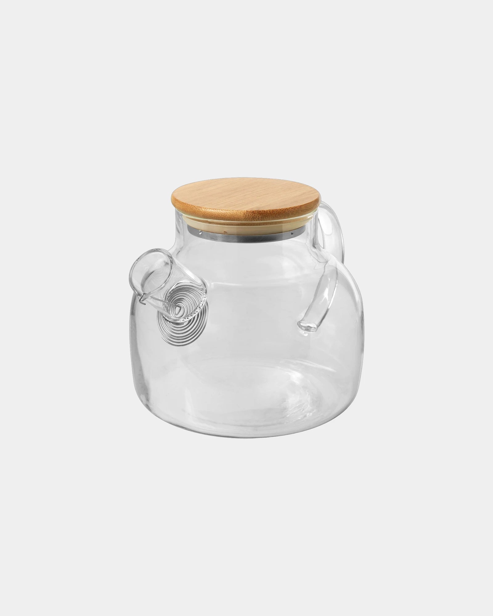 Teekanne Glas mit Bambusdeckel 1000ml zum Personalisieren - Transluzent