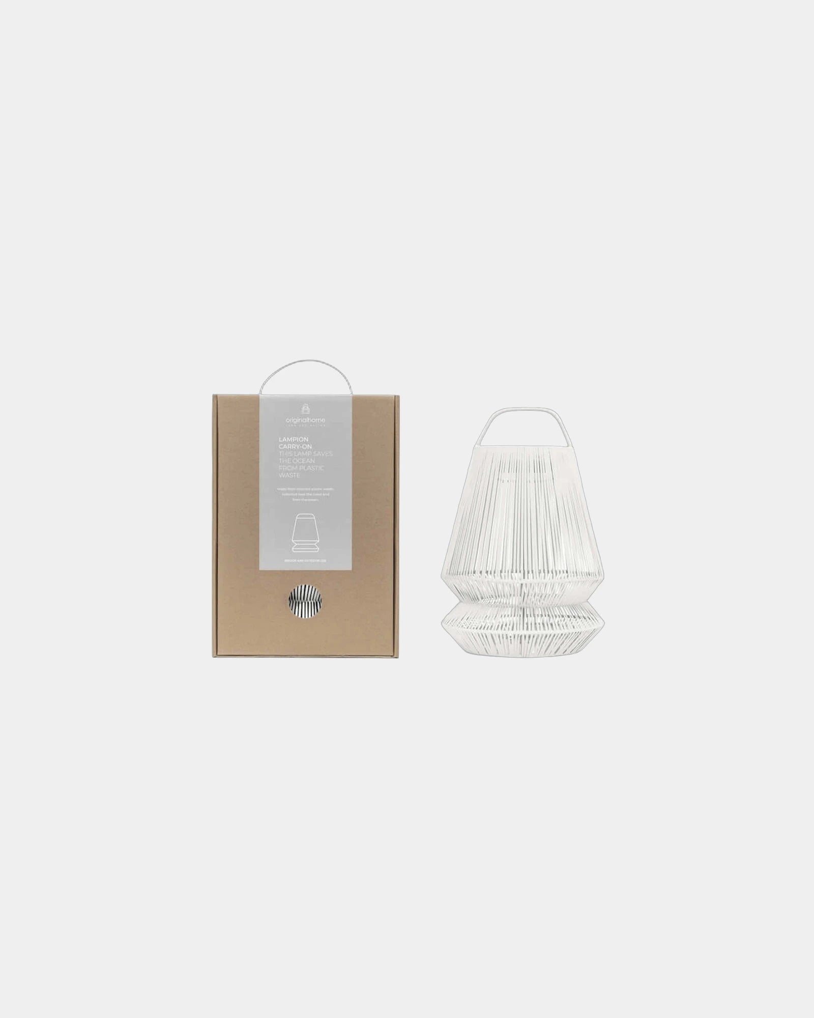 Abat jour portable recycelt Originalhome Lampion zum Personalisieren - Hellgrau