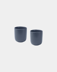 Tassen Keramik 200ml Set 2 matt zum Personalisieren - Himmelblau