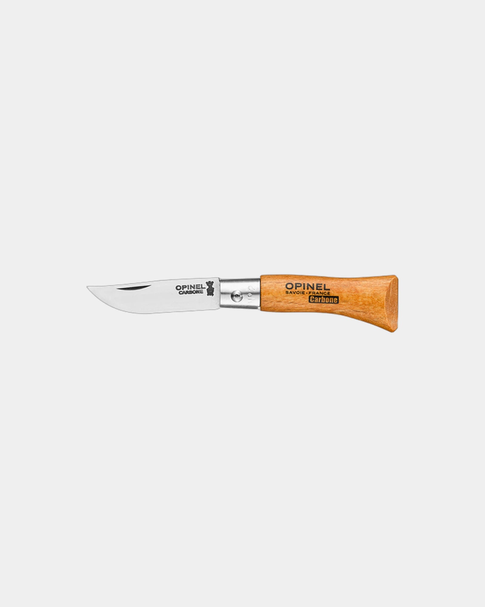 Couteau acier au carbone Opinel N°02 Carbone à personnaliser - Beige