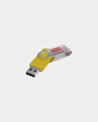 USB-Stick 360° drehbar Twister zum Personalisieren - Gelb