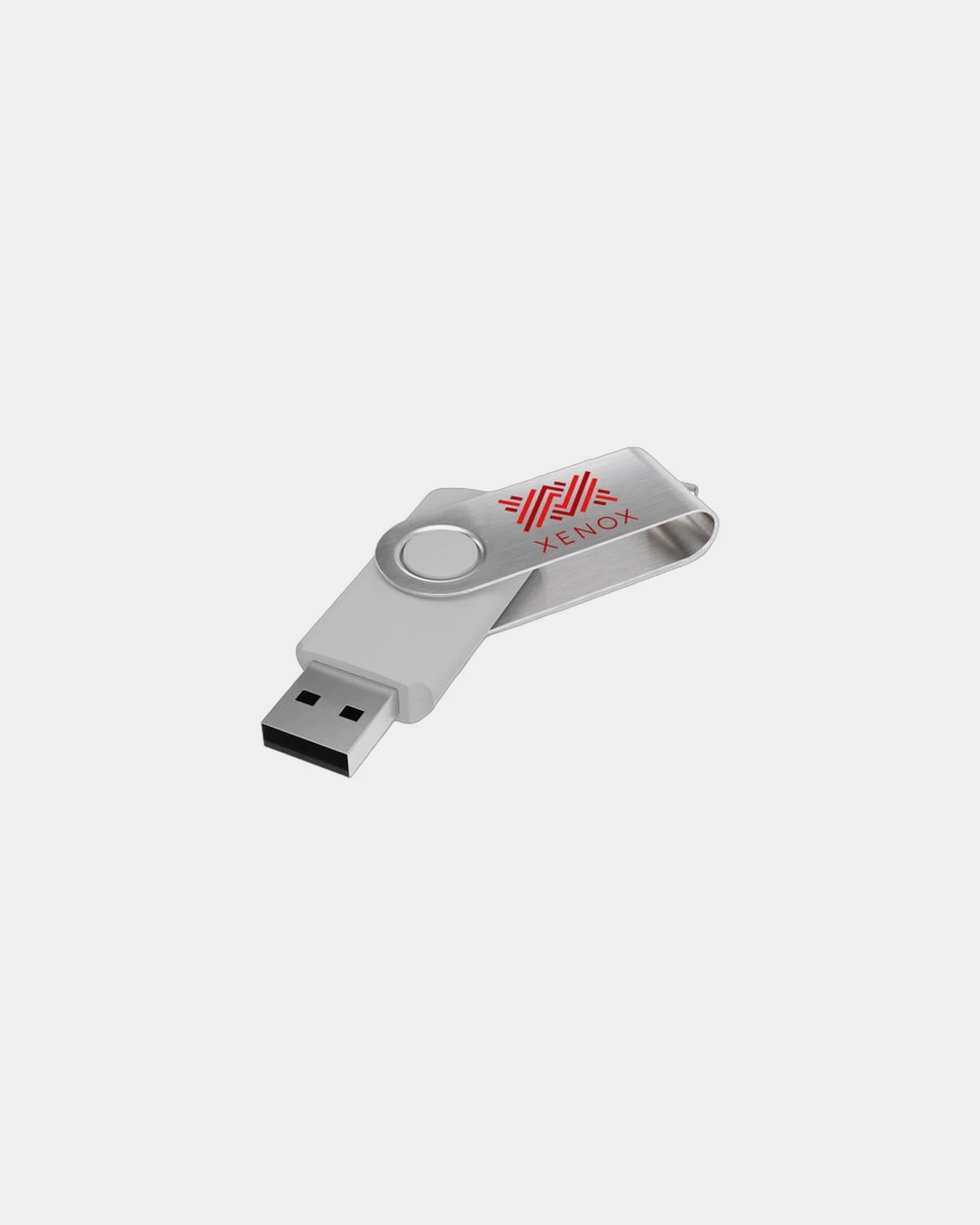 USB-Stick 360° drehbar Twister zum Personalisieren - Weiß
