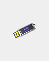 USB-Stick Metall ausziehbar Slide zum Personalisieren - Silber