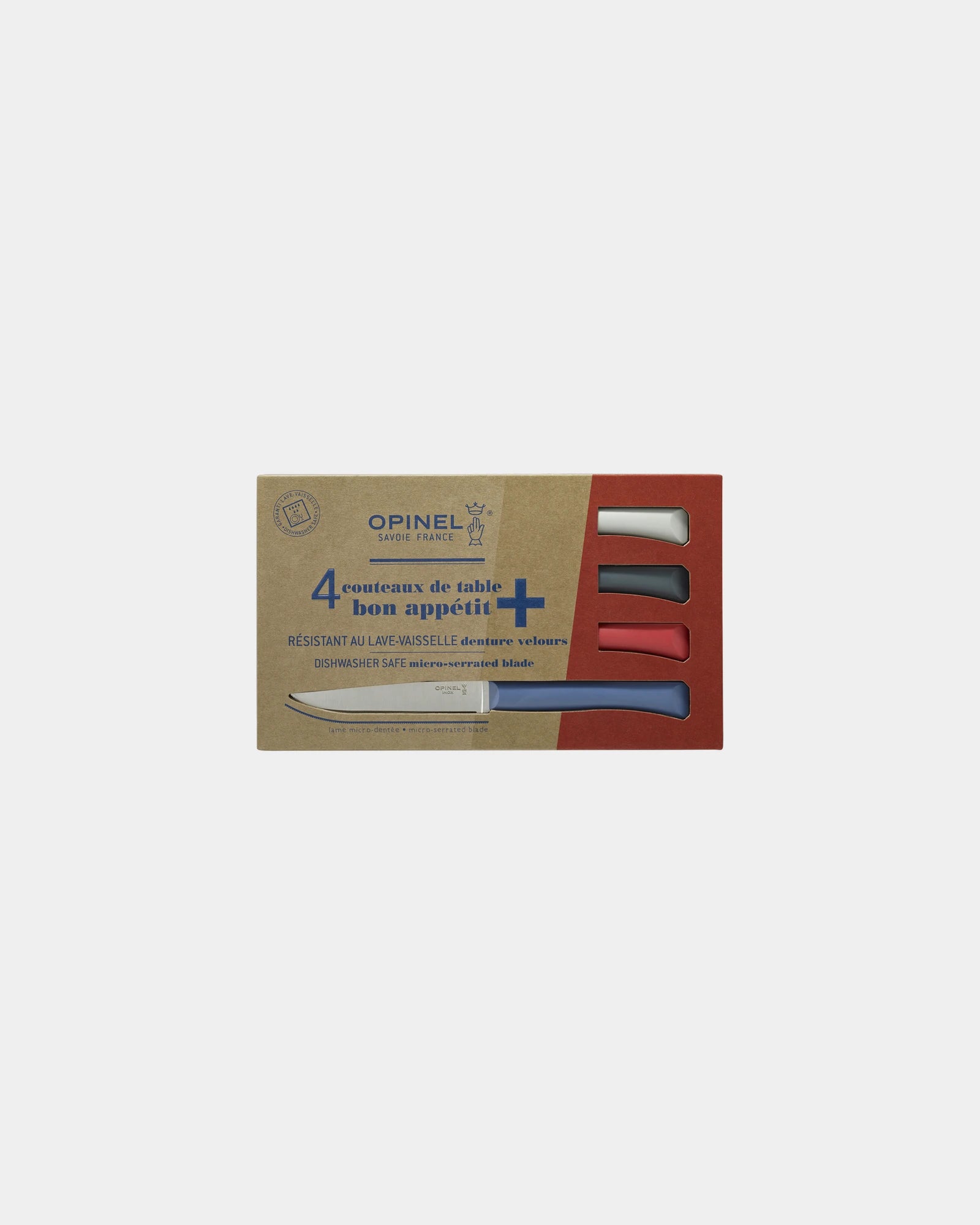 Tischmesser Edelstahl Opinel Bon Appetit + Primo zum Personalisieren - Blau