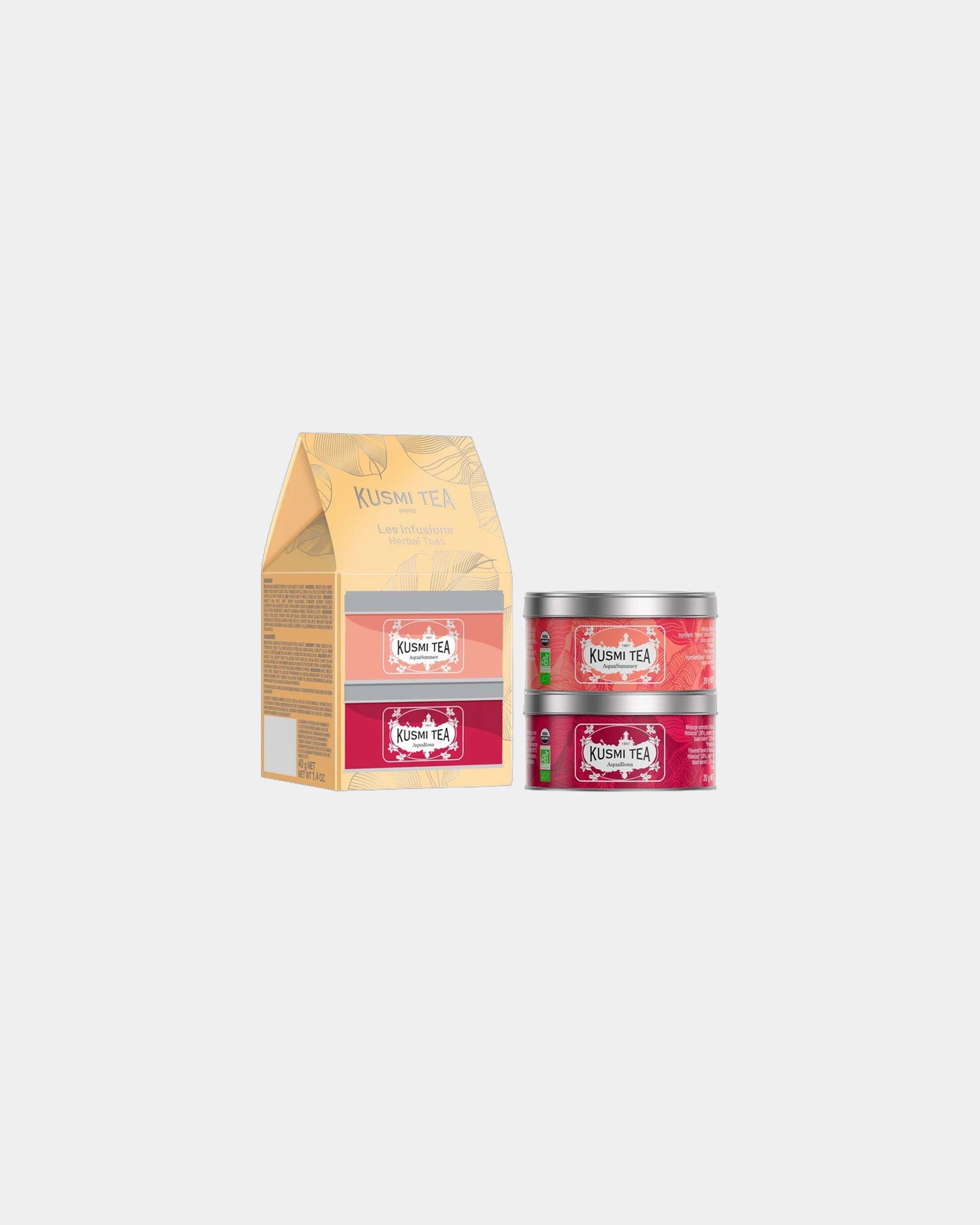 Coffret 2 Miniaturen Bio Kusmi Tea AquaRosa AquaSummer zum Personalisieren - Nicht angegeben