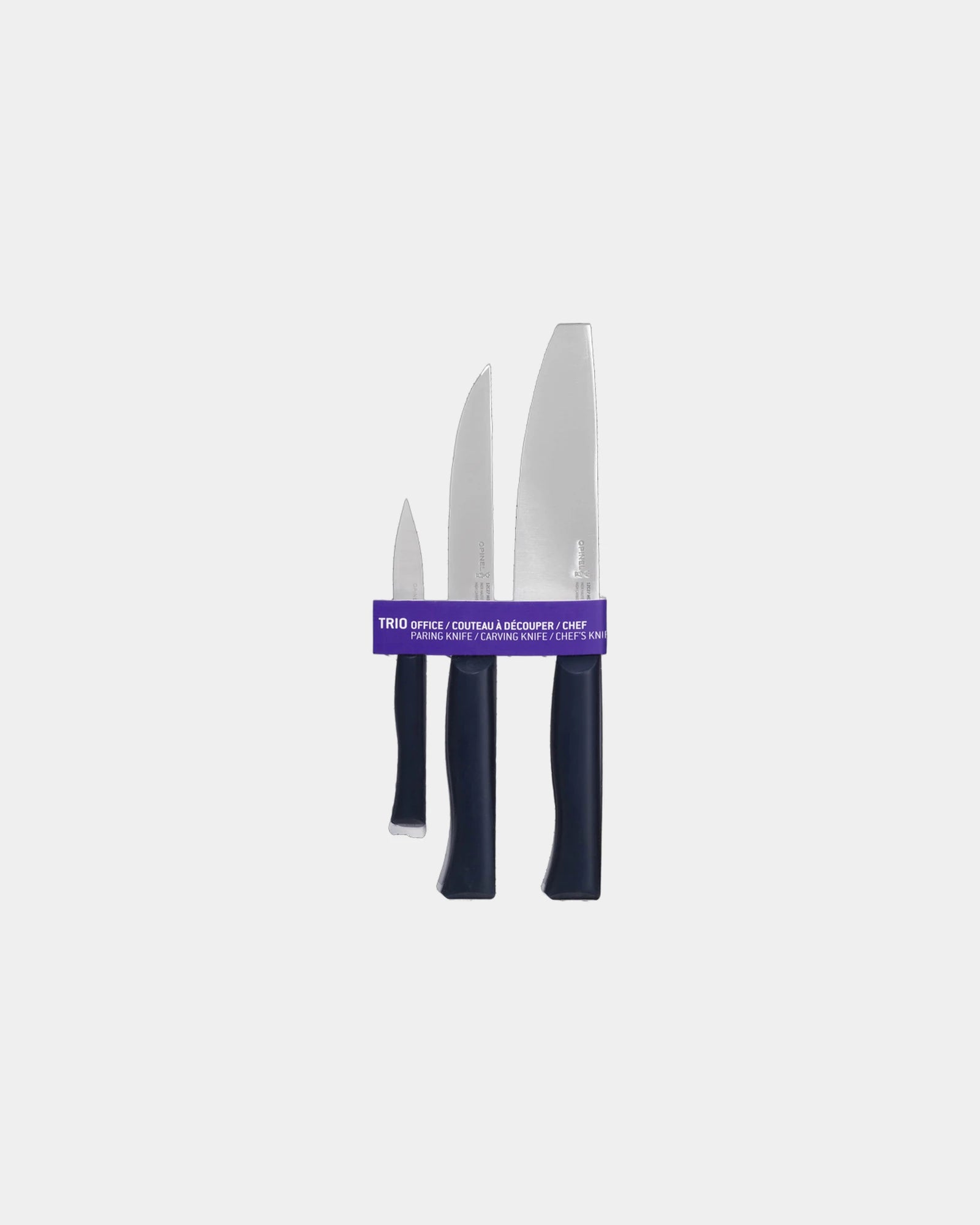 Küchenmesser-Set Opinel Coffret Trio Intempora zum Personalisieren - Marineblau