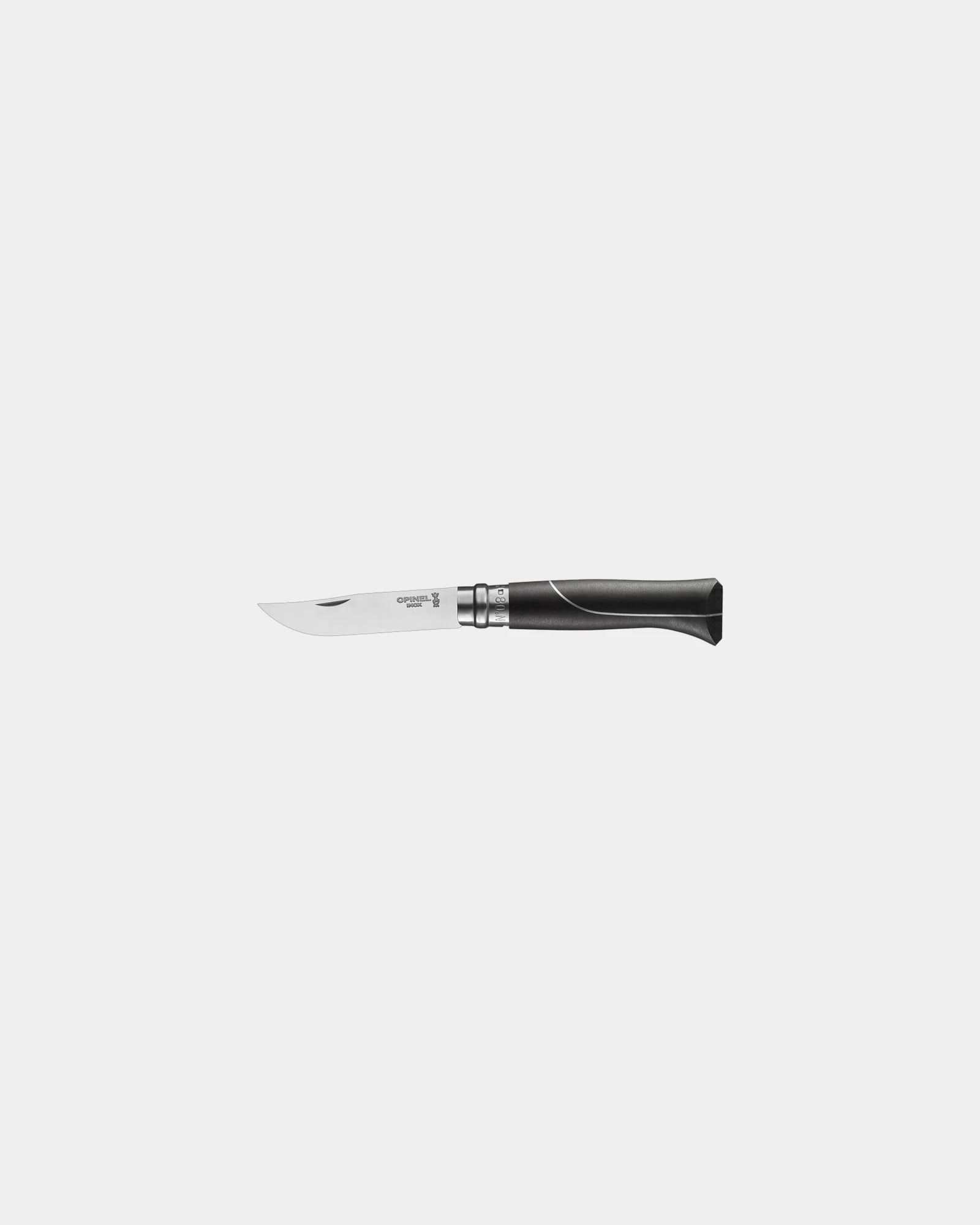 Messer Edelstahl Opinel N°08 Ellipse zum Personalisieren - Schwarz