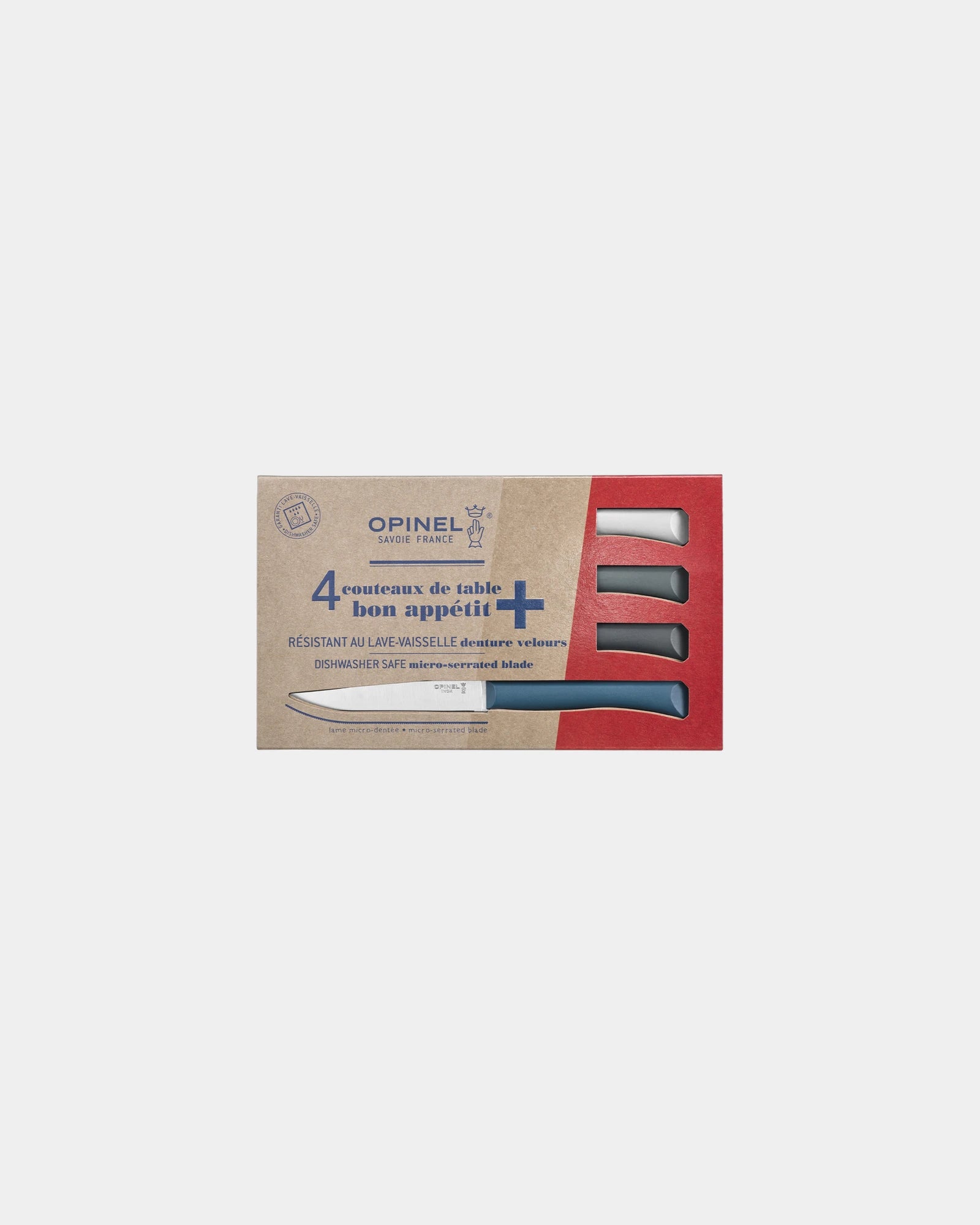 Tischmesser Edelstahl Opinel Guten Appetit + Tempête zum Personalisieren - Marineblau