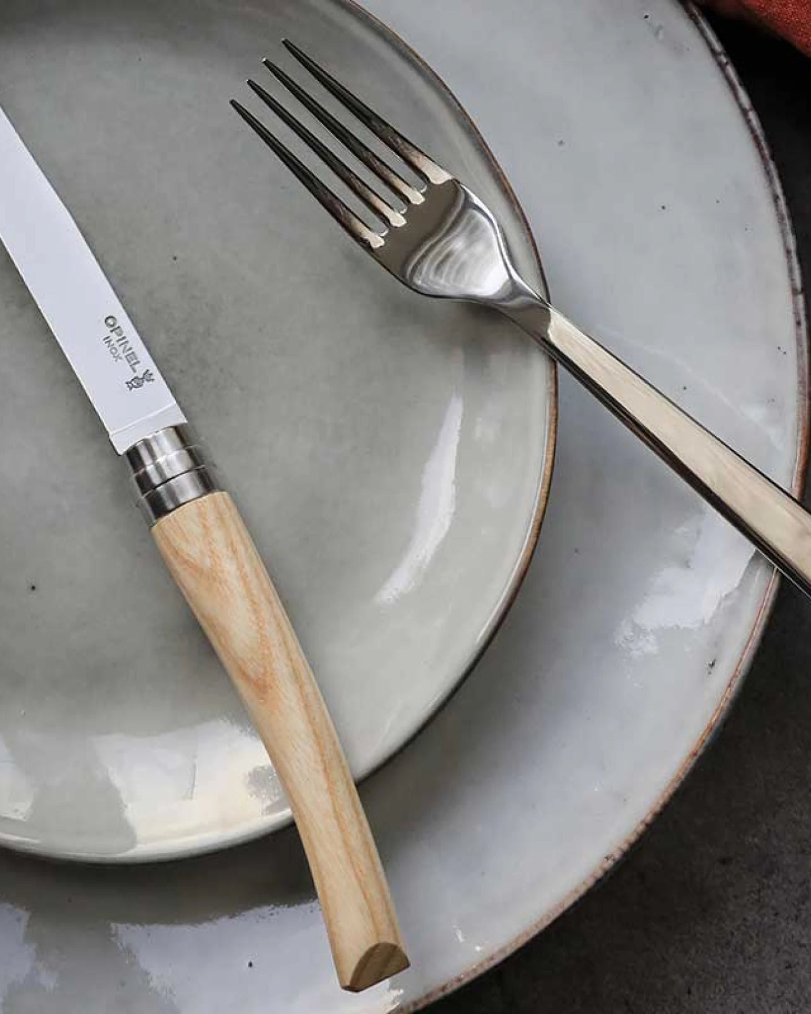 Tischmesser Edelstahl Opinel Facette 10 cm zum Personalisieren - 20