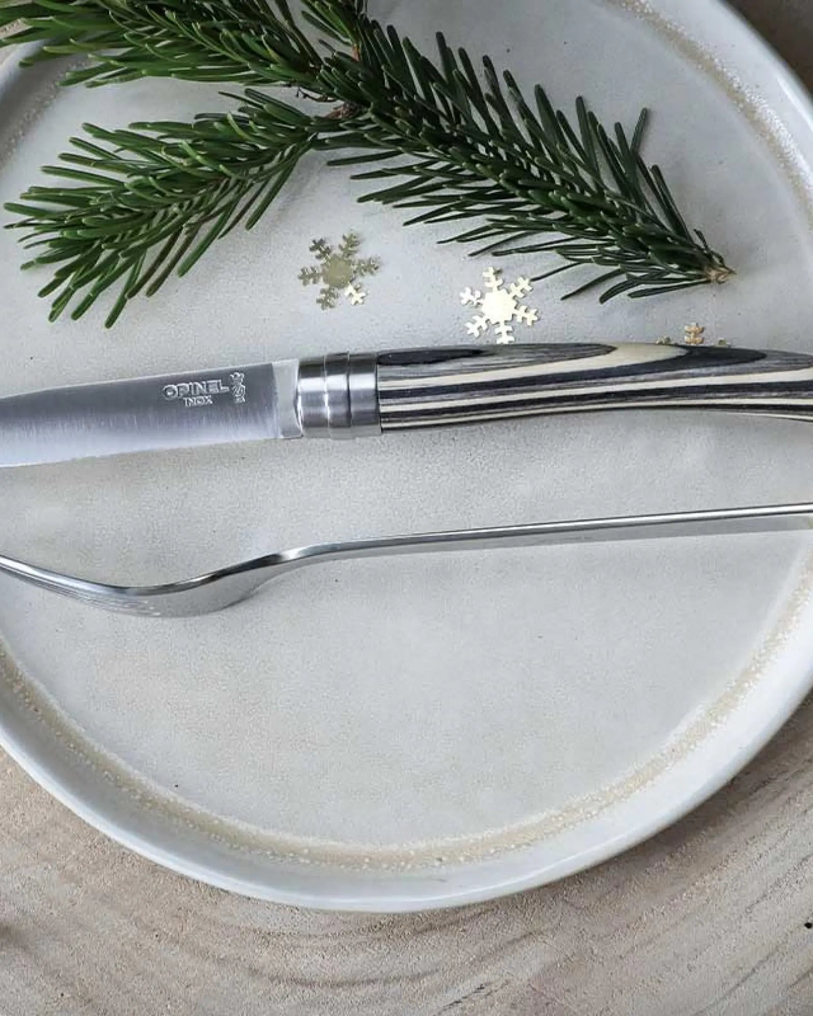 Tischmesser Edelstahl Opinel Facette 10 cm zum Personalisieren - 13