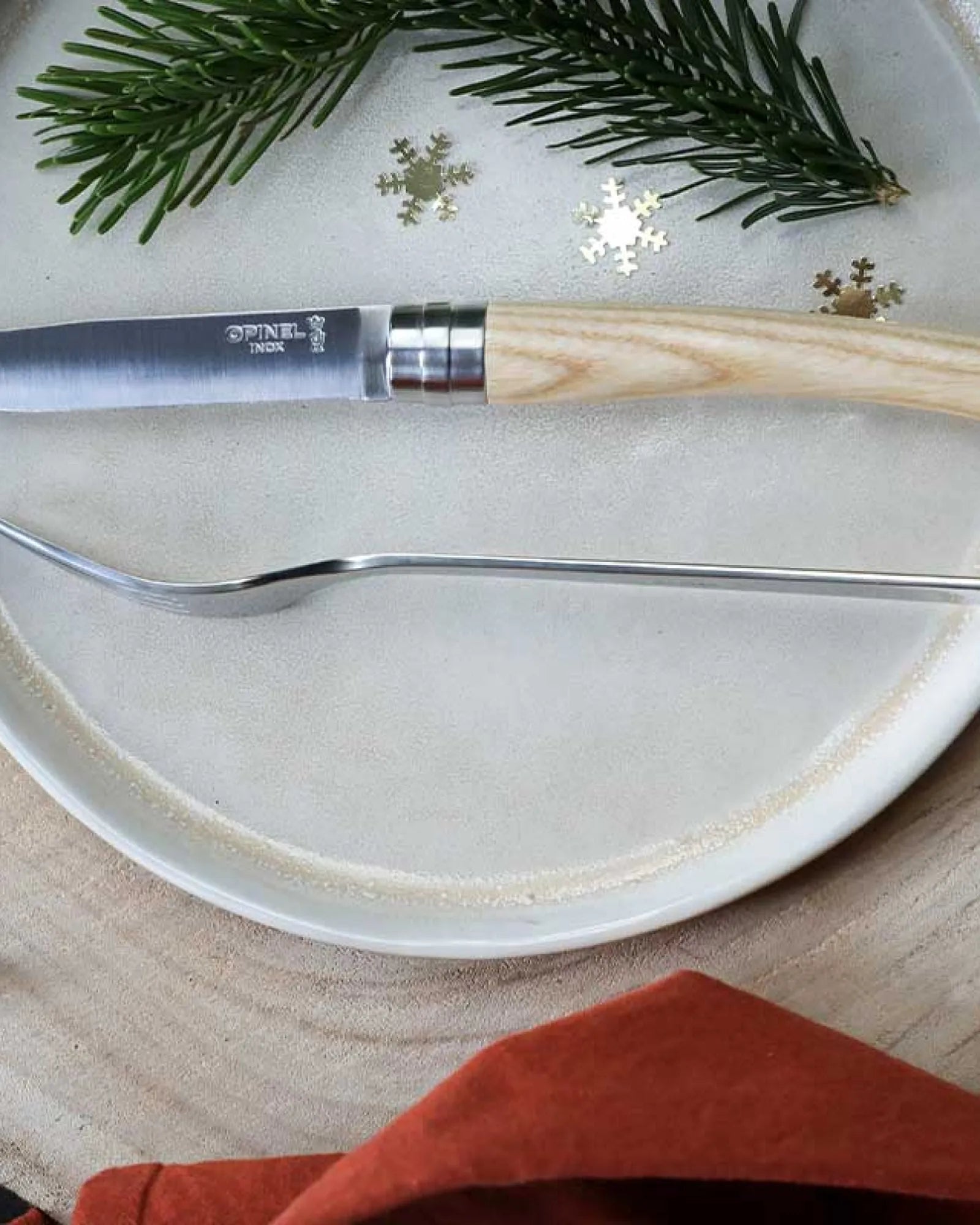 Tischmesser Edelstahl Opinel Facette 10 cm zum Personalisieren - 21
