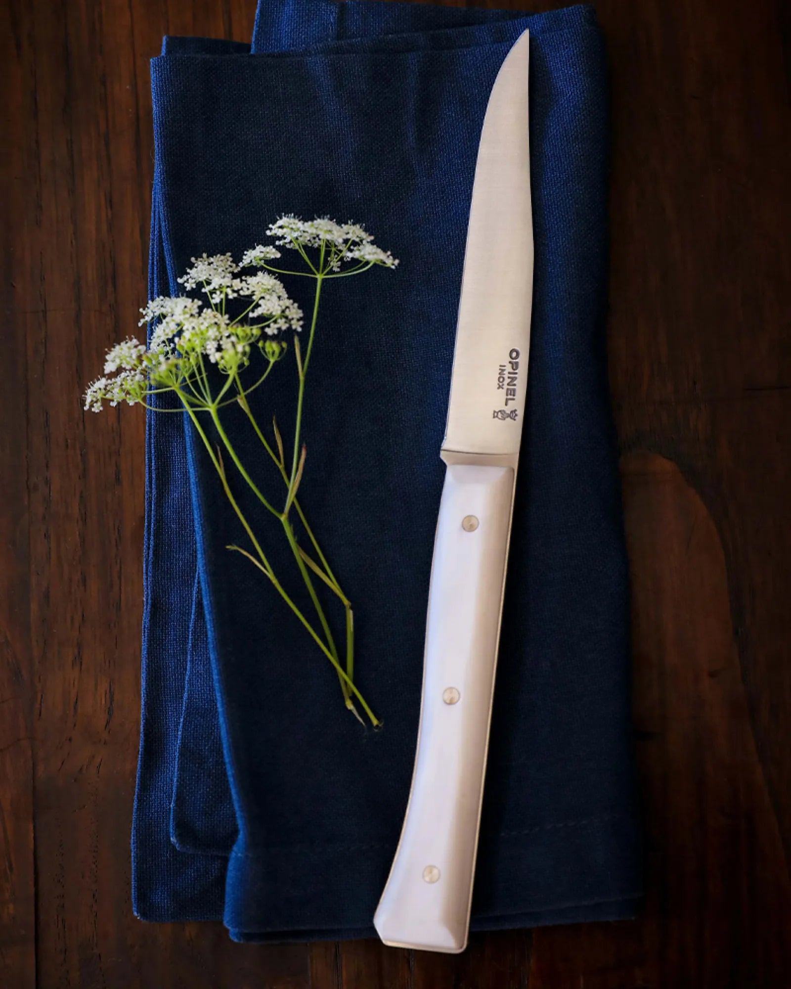 Tischmesser Edelstahl Opinel Facette 11 cm zum Personalisieren - 14