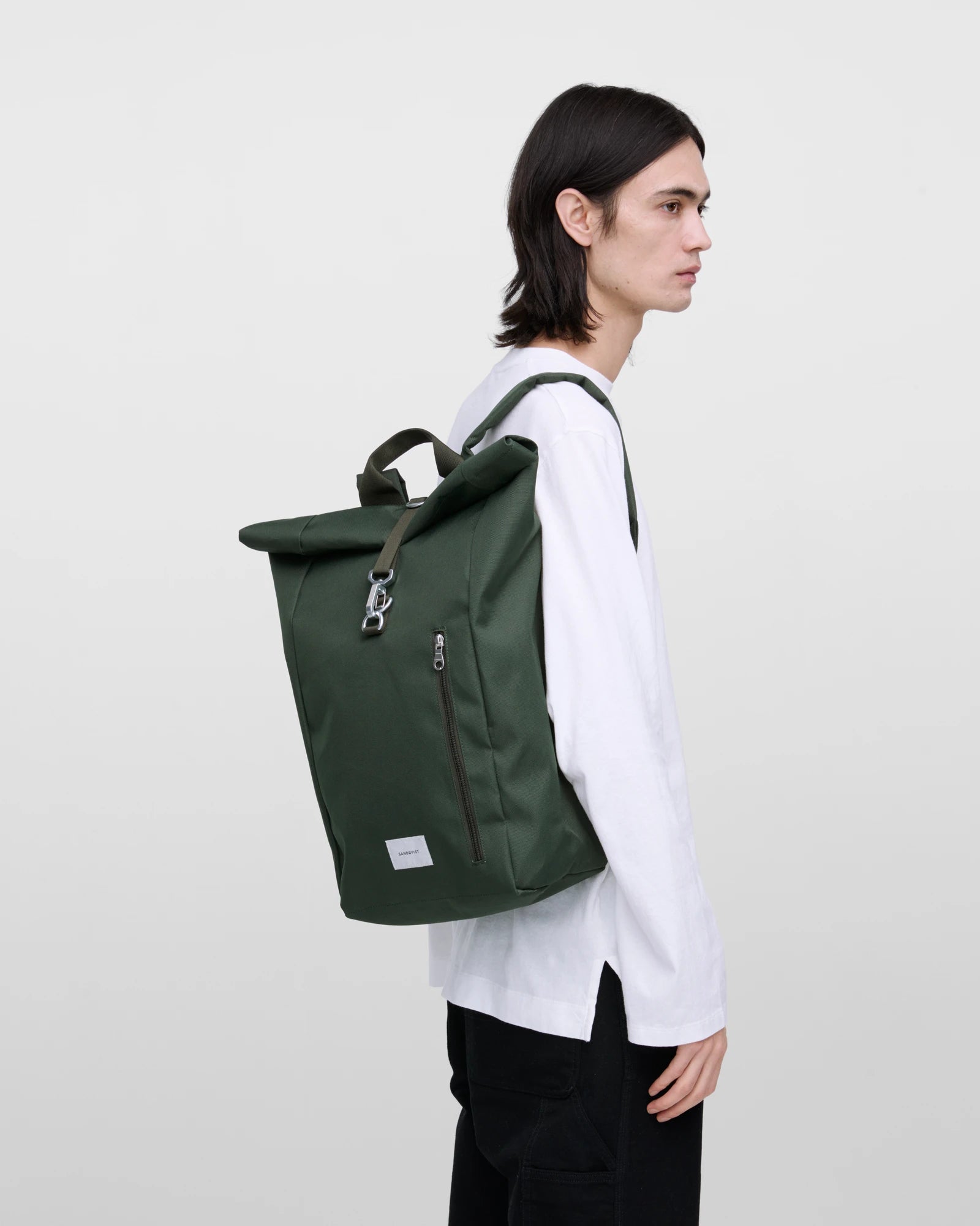 Recycelter Rucksack Sandqvist Ground Rolltop zum Personalisieren - 6