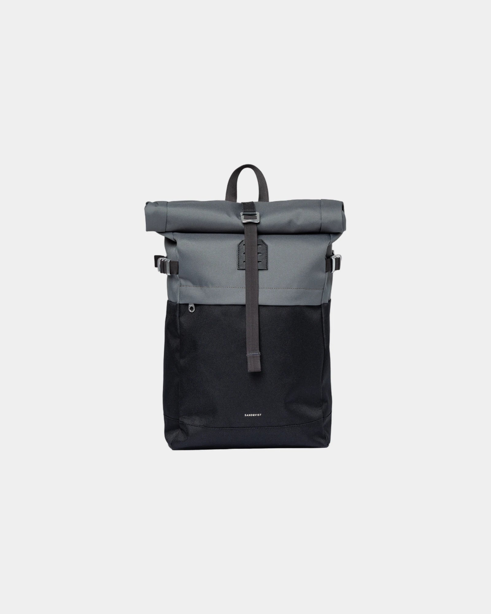Recycelter Rucksack Sandqvist Icon 23L zum Personalisieren - Multi Dunkel mit schwarzem Leder