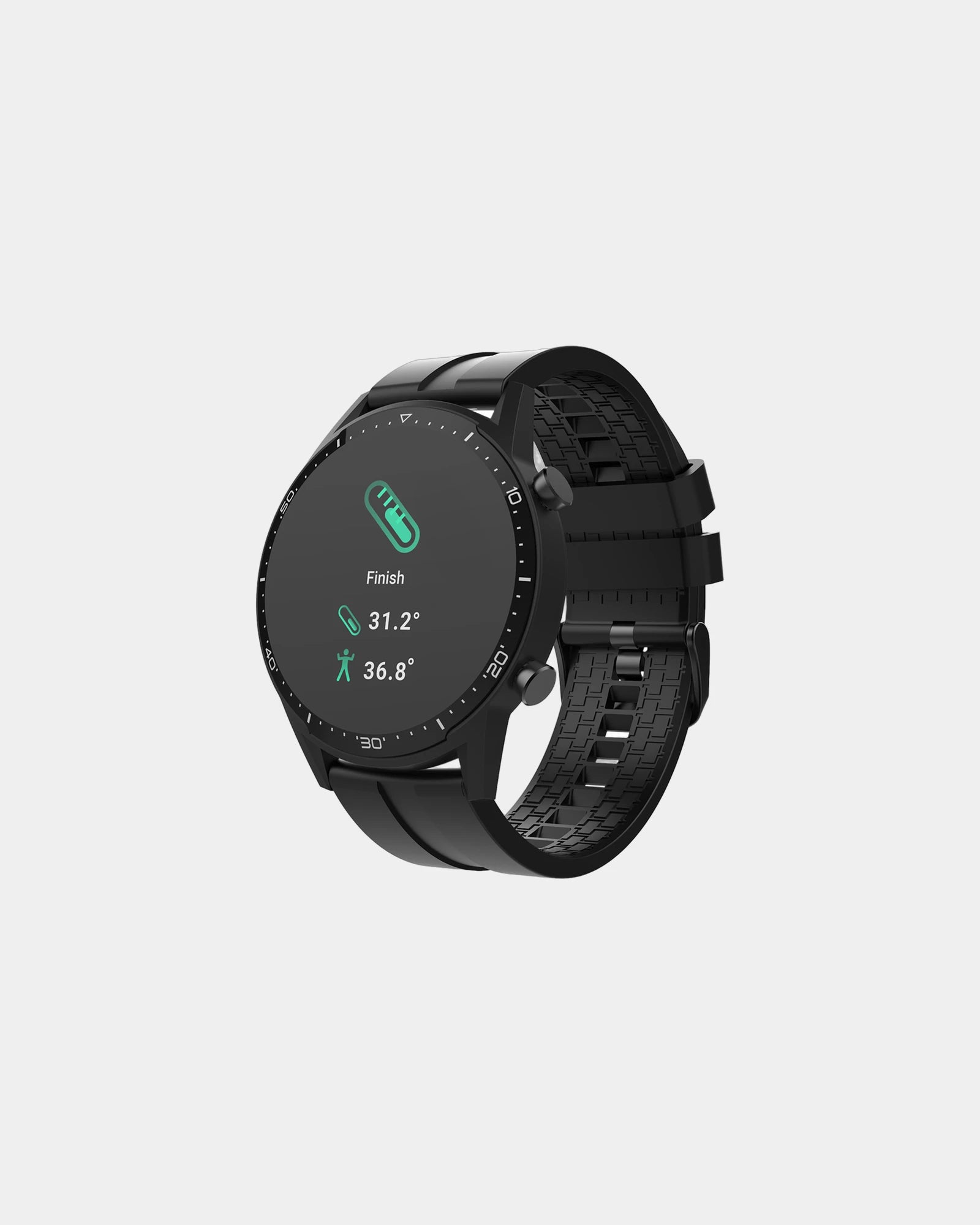 Prixton SWB26T Uhr mit Thermometer zum Personalisieren - Schwarz
