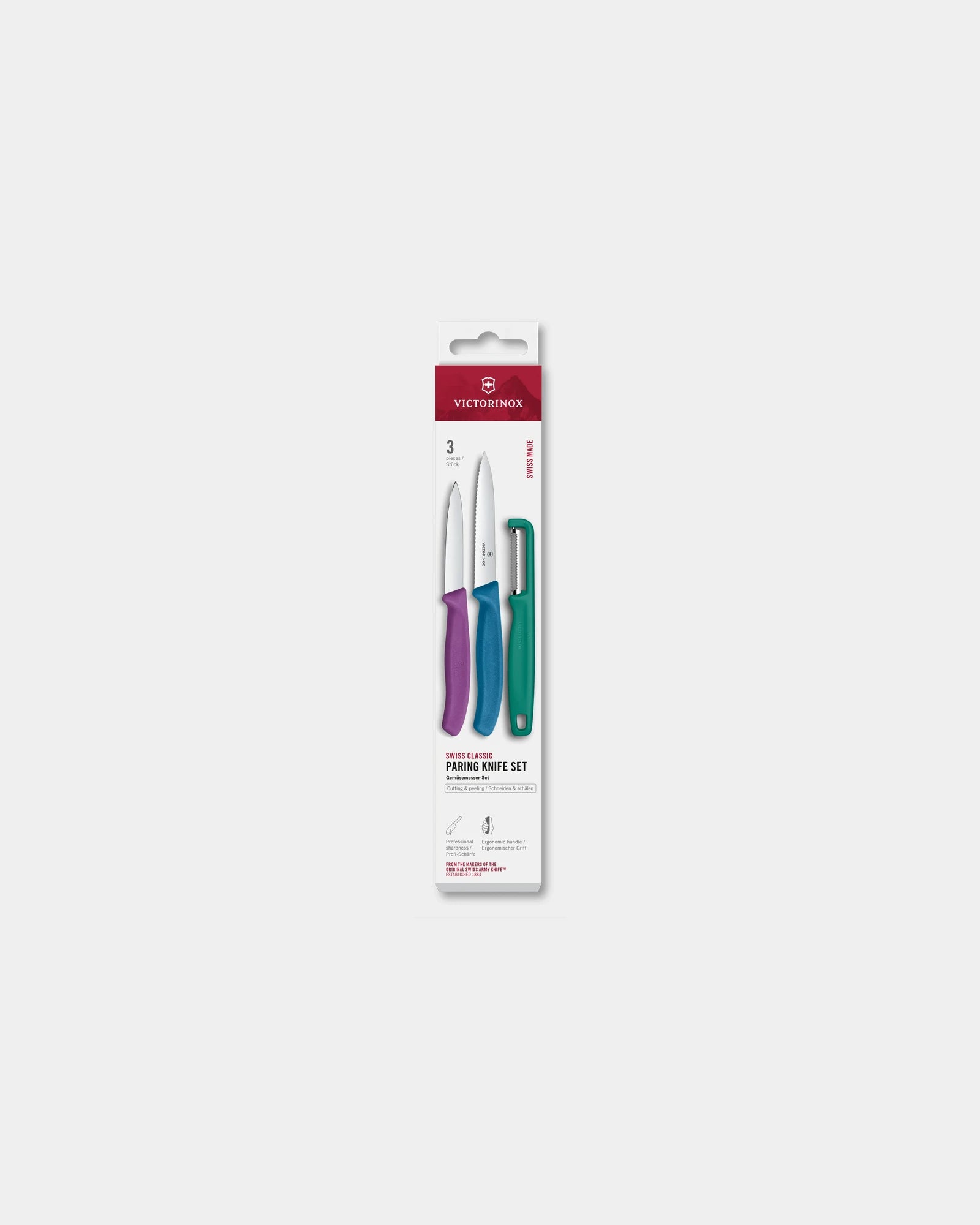 Küchenmesser-Set Victorinox Swiss Classic 3-teilig zum Personalisieren - Mehrfarbig