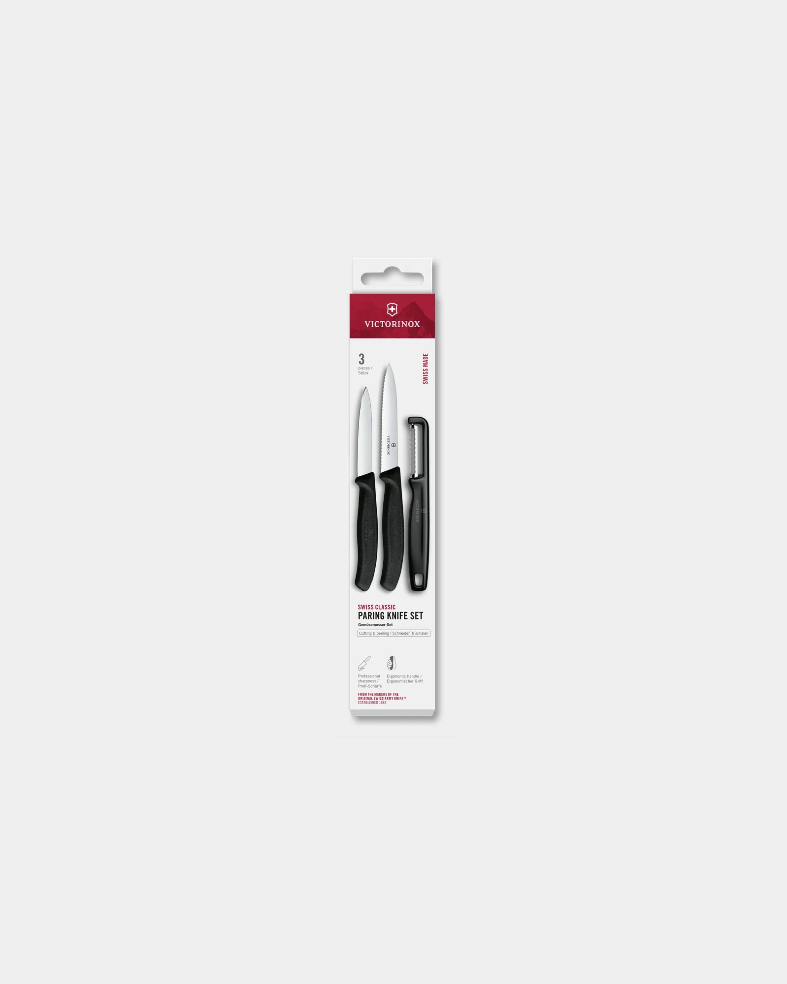 Küchenmesser-Set Victorinox Swiss Classic 3-teilig zum Personalisieren - Schwarz