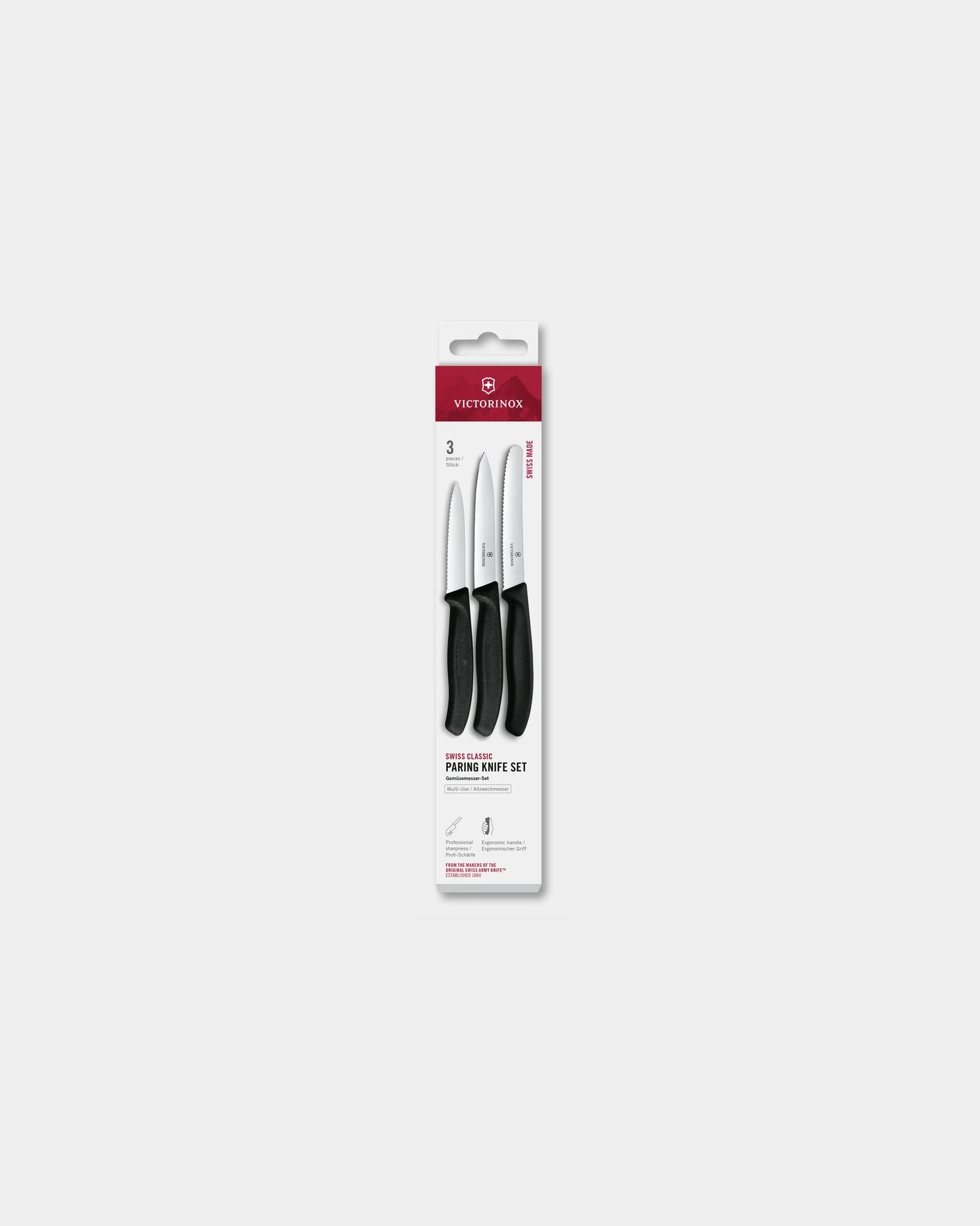 Küchenmesser Set 3-teilig Victorinox Swiss Classic zum Personalisieren - Schwarz
