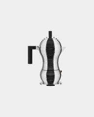 Espressokanne Aluminium Alessi Pulcina 6 Tassen zum Personalisieren - Schwarz