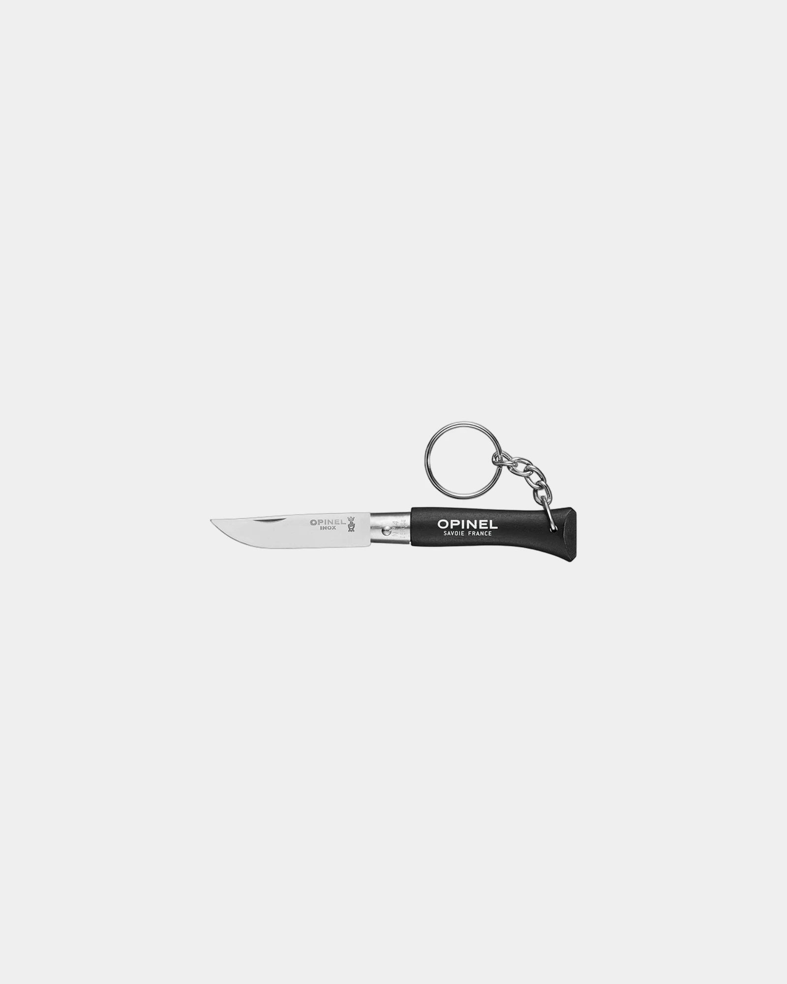 Schlüsselanhänger Edelstahl Opinel N°04 zum Personalisieren - Schwarz