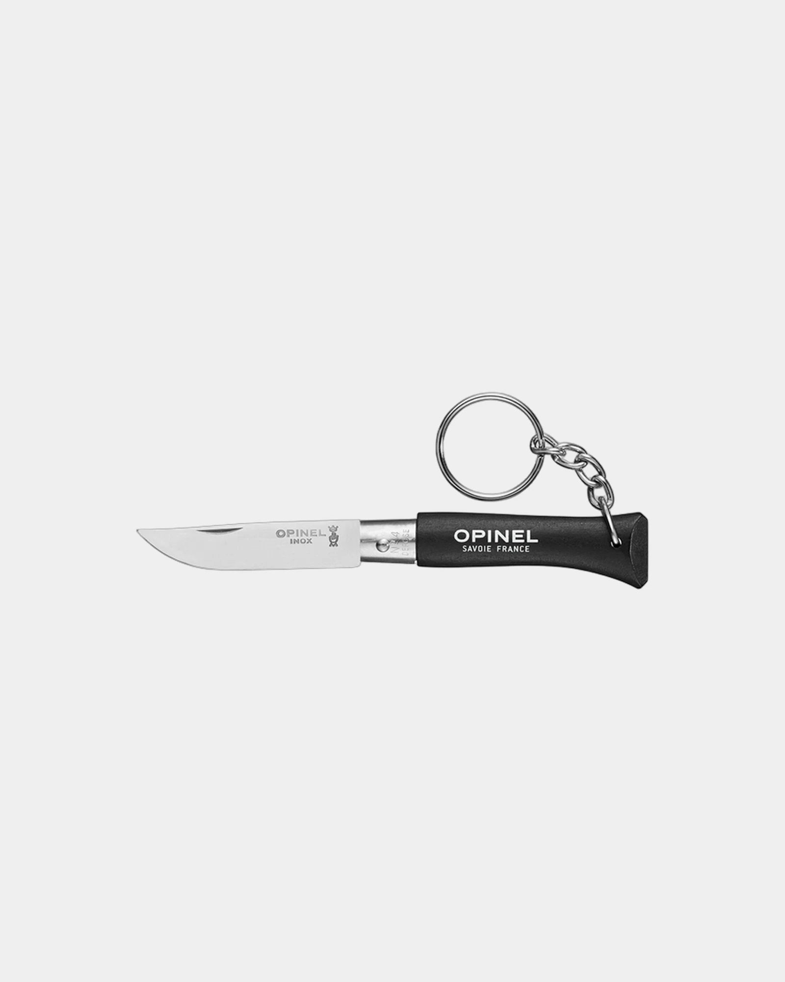 Schlüsselanhänger Edelstahl Opinel N°04 zum Personalisieren - Schwarz