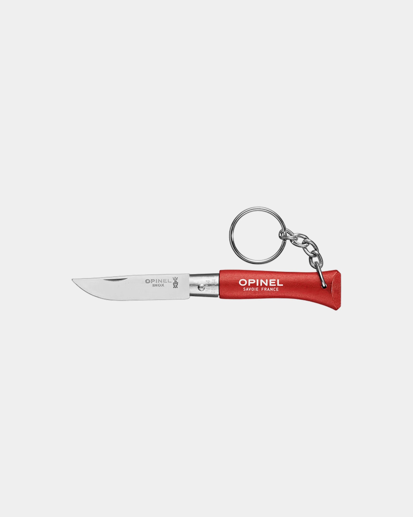 Schlüsselanhänger Edelstahl Opinel N°04 zum Personalisieren - Rot