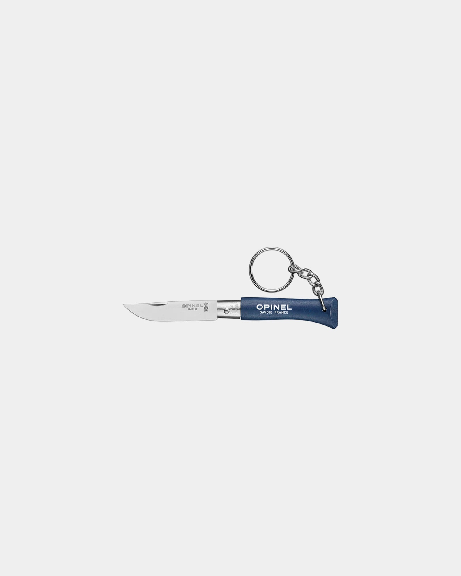Schlüsselanhänger Edelstahl Opinel N°04 zum Personalisieren - Marineblau