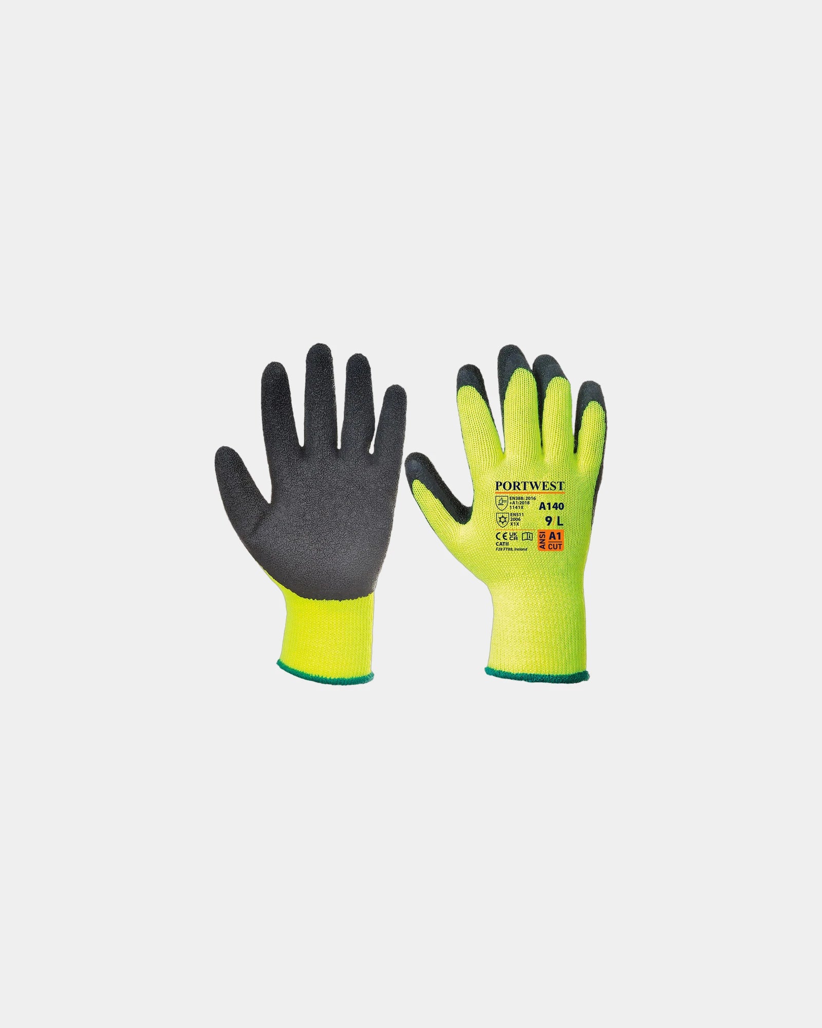 Gant Thermique enduit latex zum Personalisieren - Schwarz-Gelb
