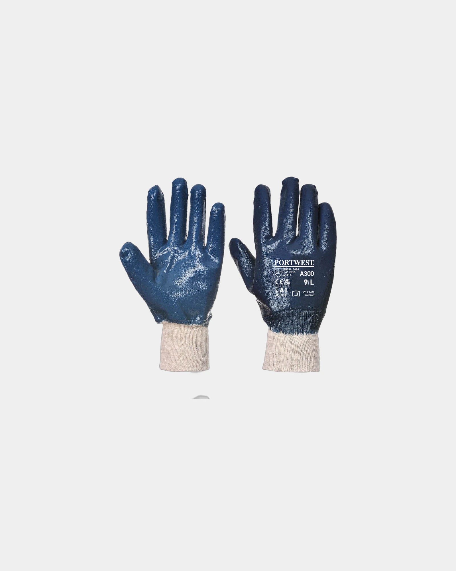 Gant Nitrile mit Strickbund PORTWEST zum Personalisieren - Marineblau