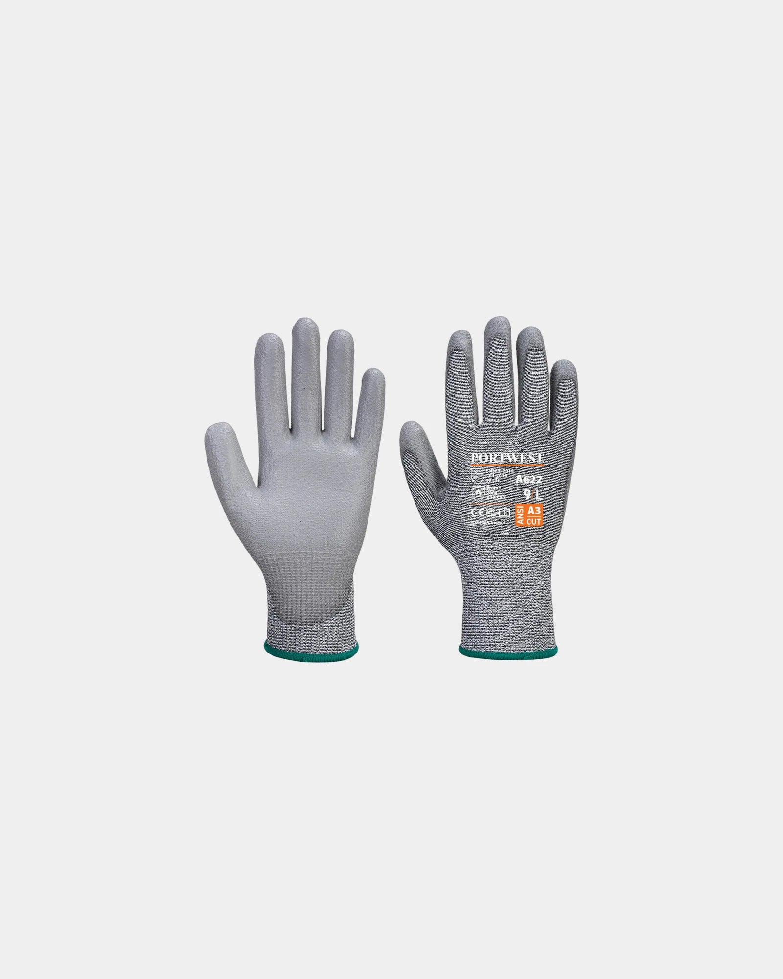 Gant paume PU coupure C Pack von 12 zum Personalisieren - Grau
