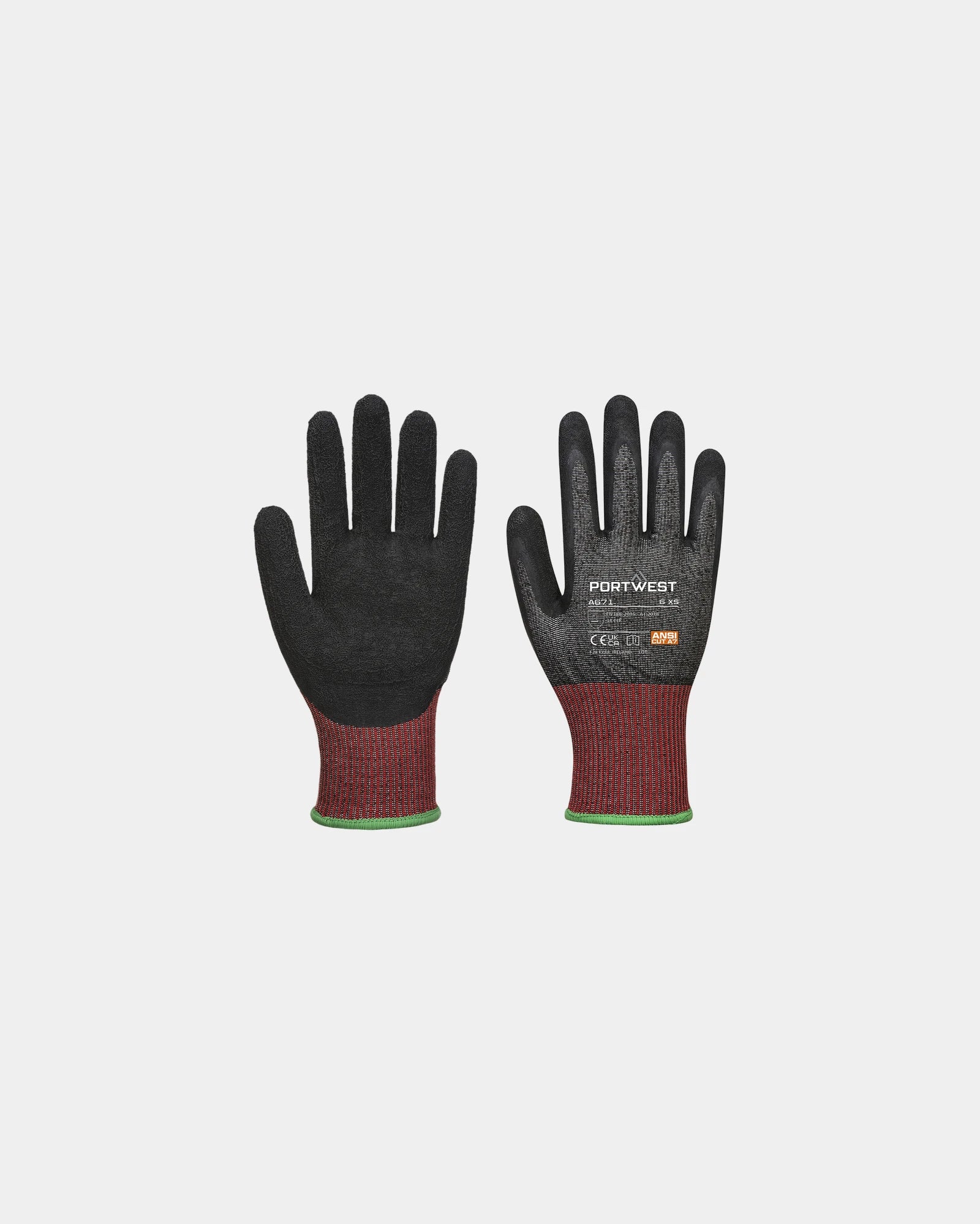 Sicherheitshandschuhe Schnittschutz Portwest AHR13 zum Personalisieren - Khaki