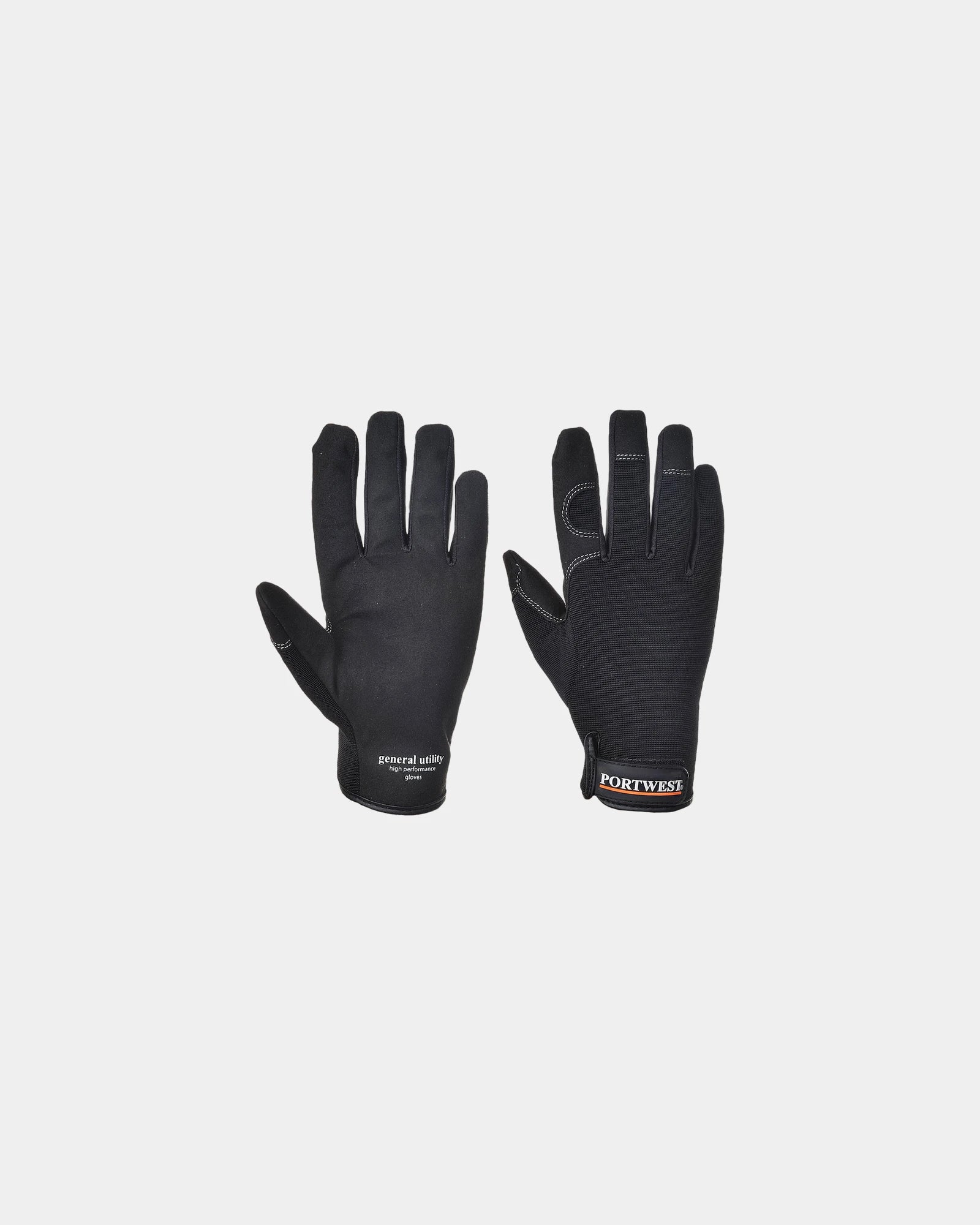 Personalisierbare Arbeitshandschuhe Portwest zum Personalisieren - Schwarz-Himmelblau