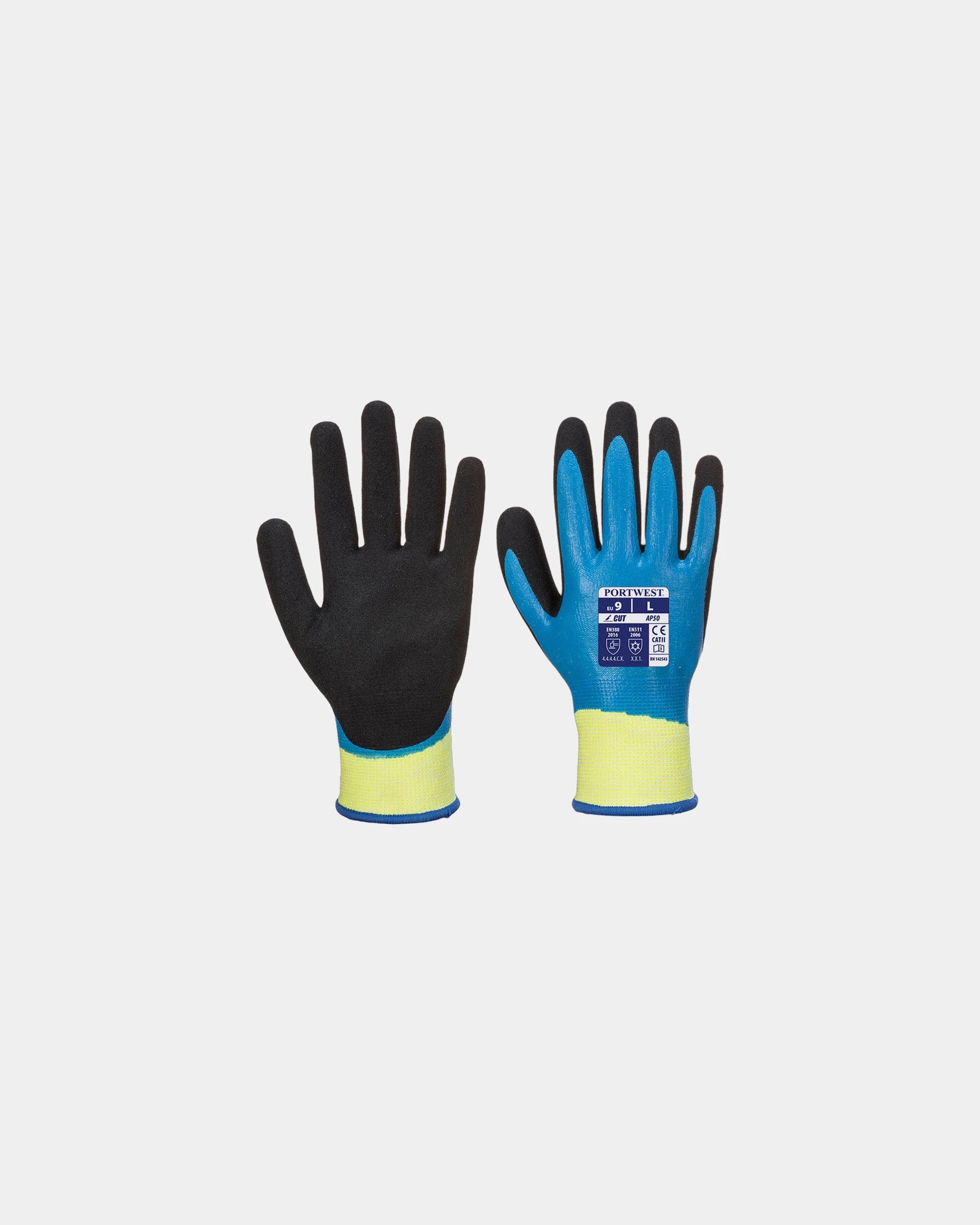 Sicherheitshandschuh Aqua Cut Pro D zum Personalisieren - Blau-Schwarz