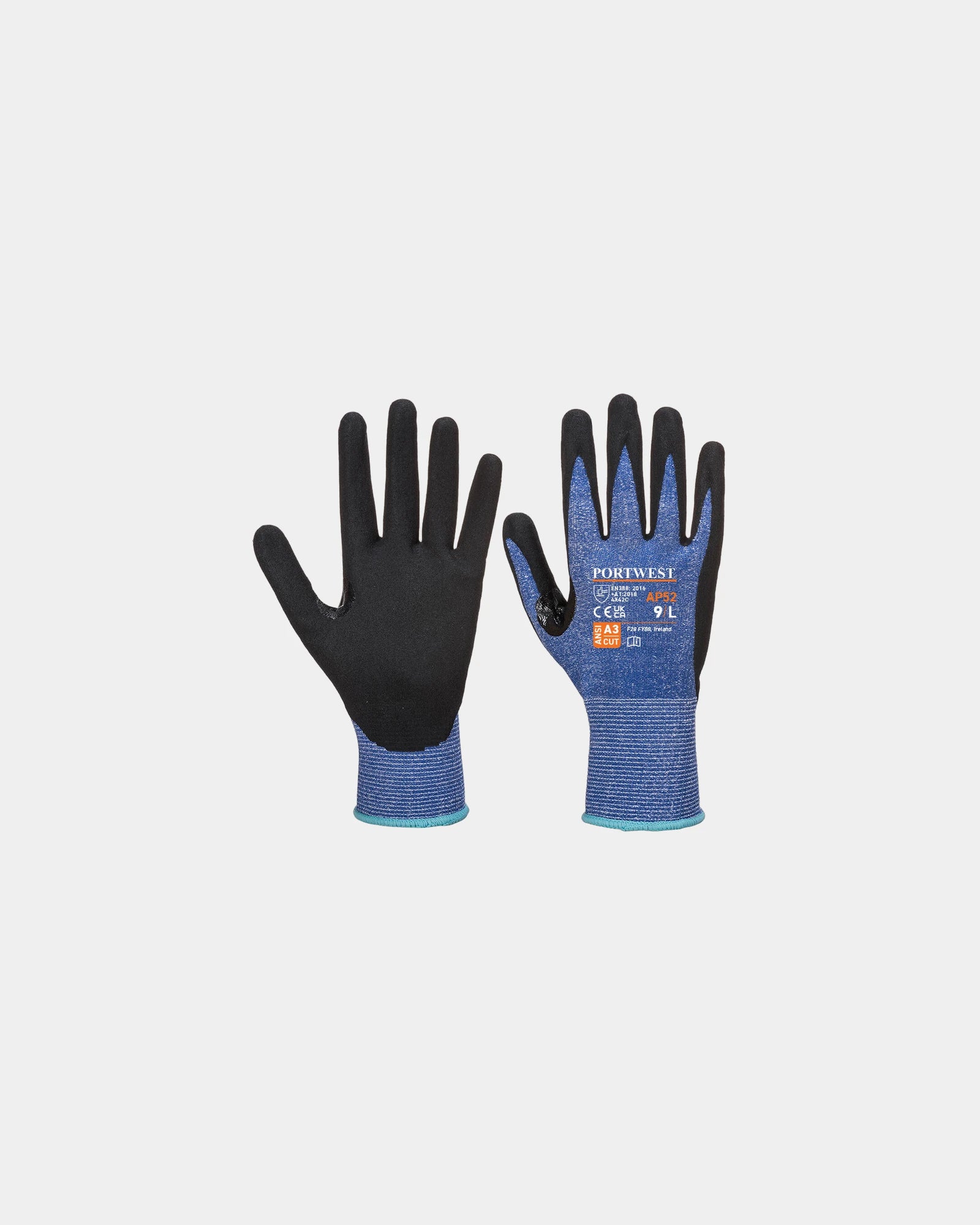 Schnittschutz-Handschuh Portwest Dexti Cut Ultra C zum Personalisieren - Blau-Schwarz