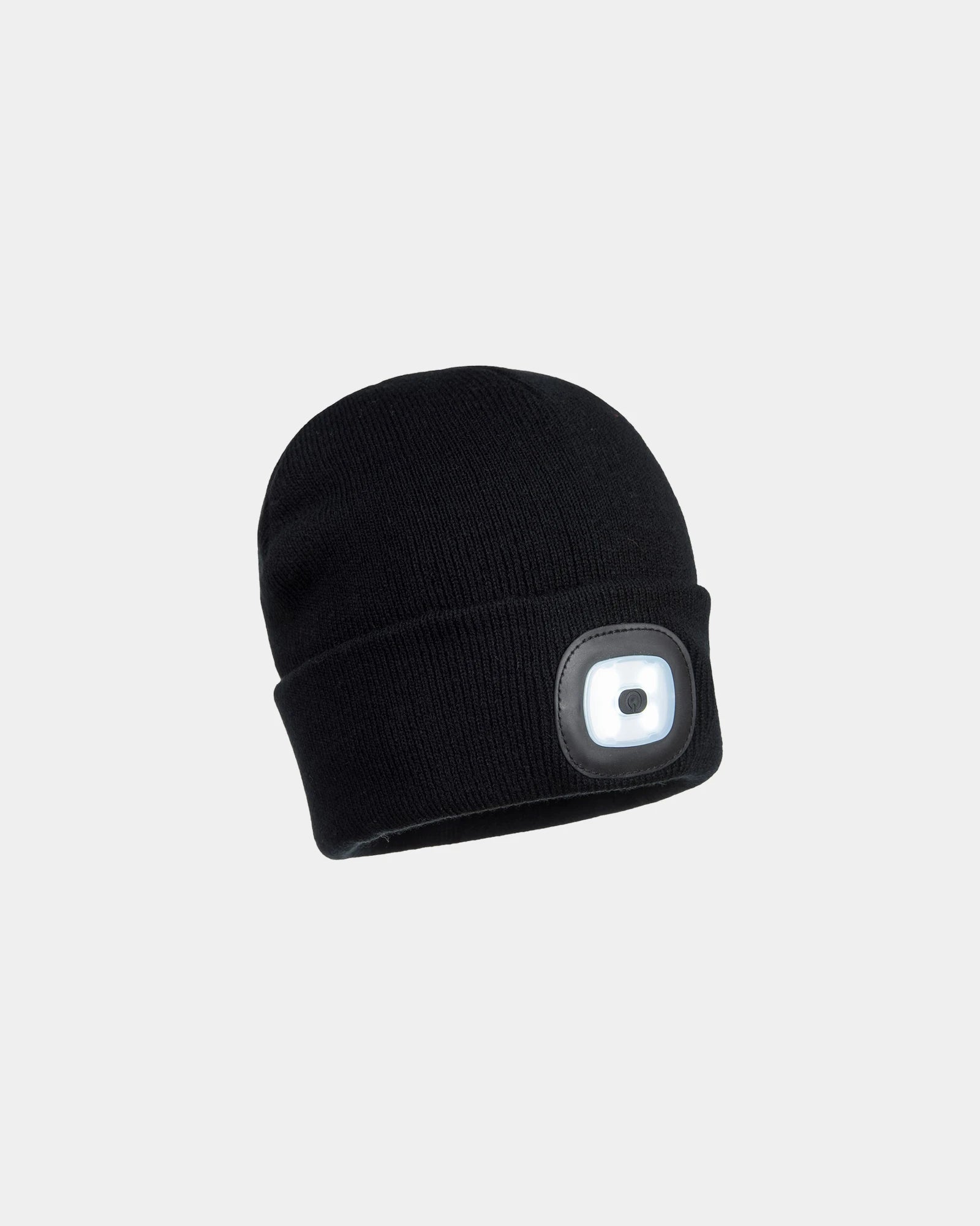 Mütze mit LED-Leuchten zum Personalisieren - Schwarz-Himmelblau