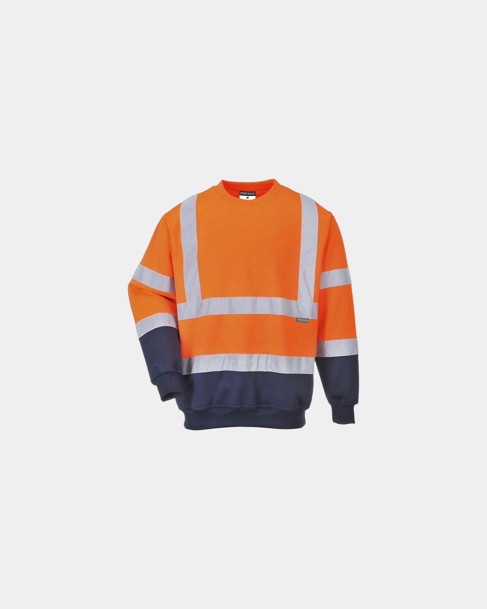 Sweatshirt bicolore HiVis zum Personalisieren - Orange