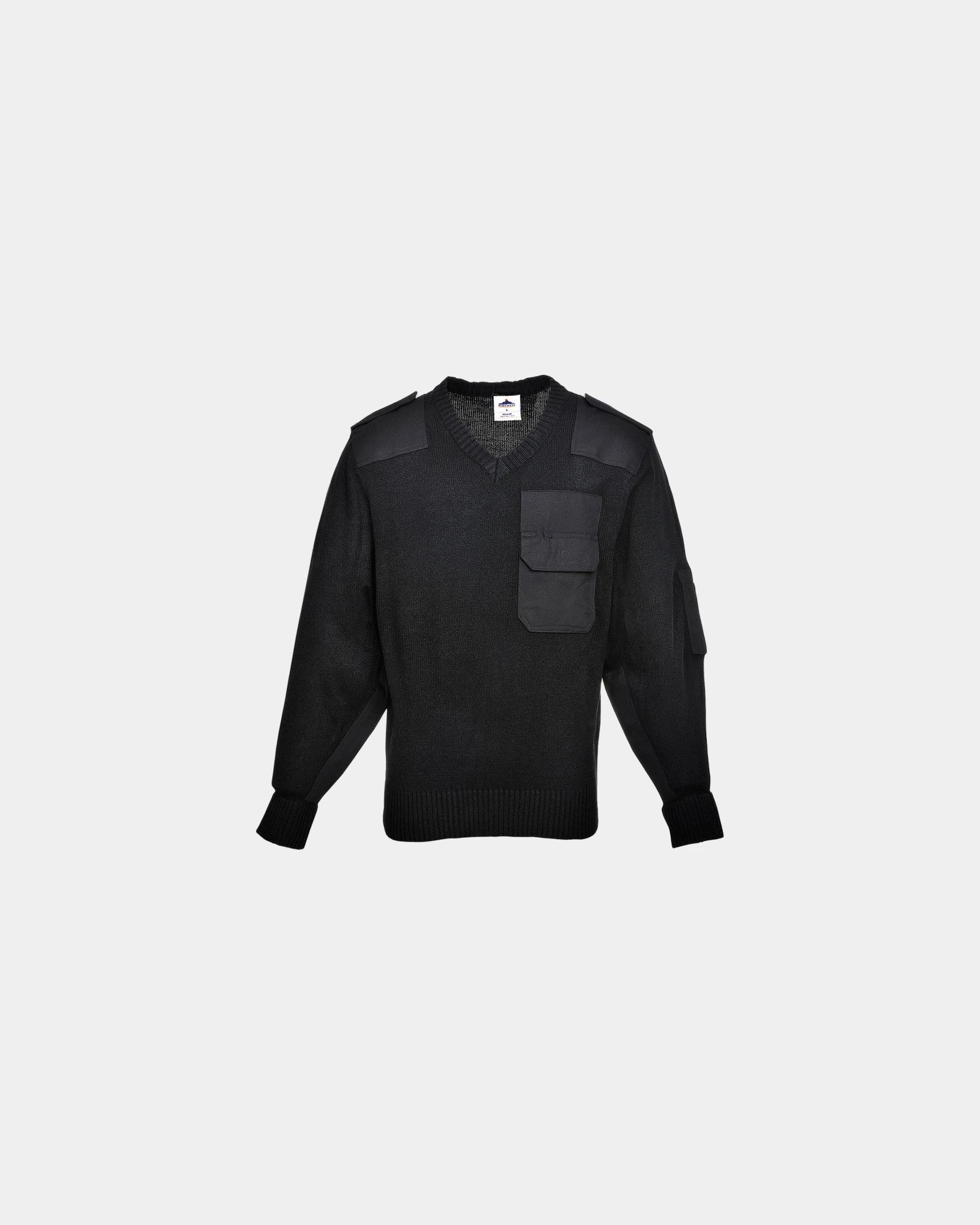Pull 100% Acrylique mit Verstärkungen zum Personalisieren - Schwarz-Himmelblau