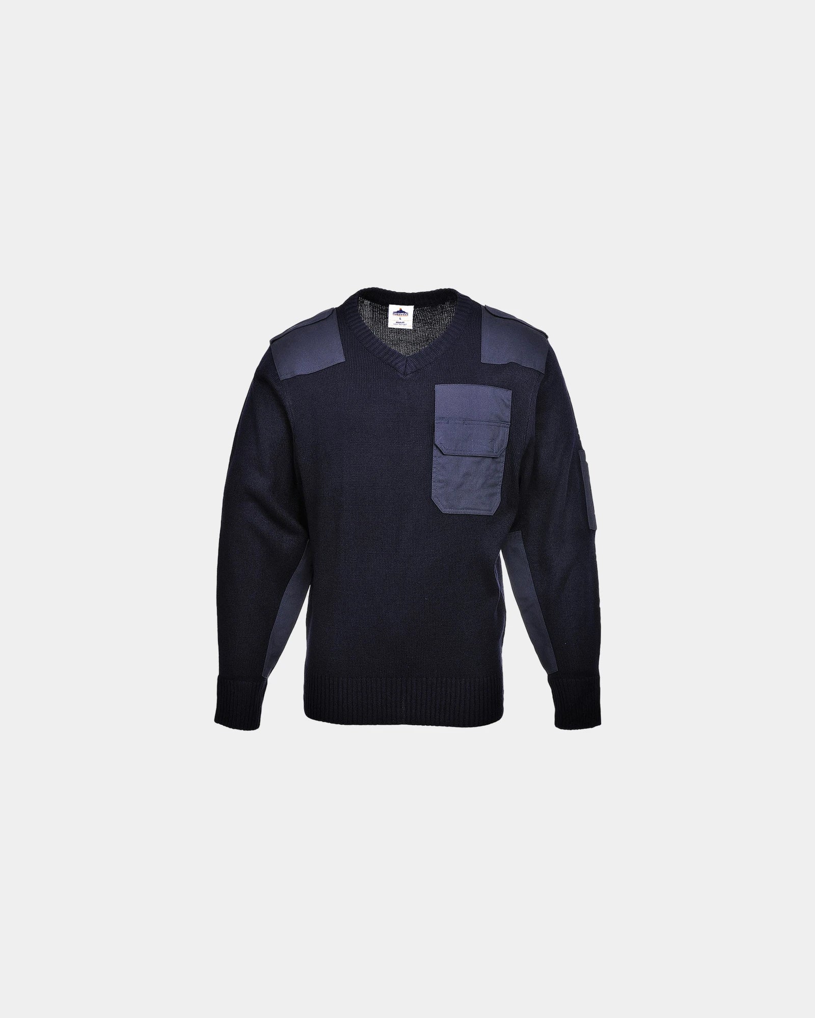 Pull 100% Acrylique mit Verstärkungen zum Personalisieren - Marineblau