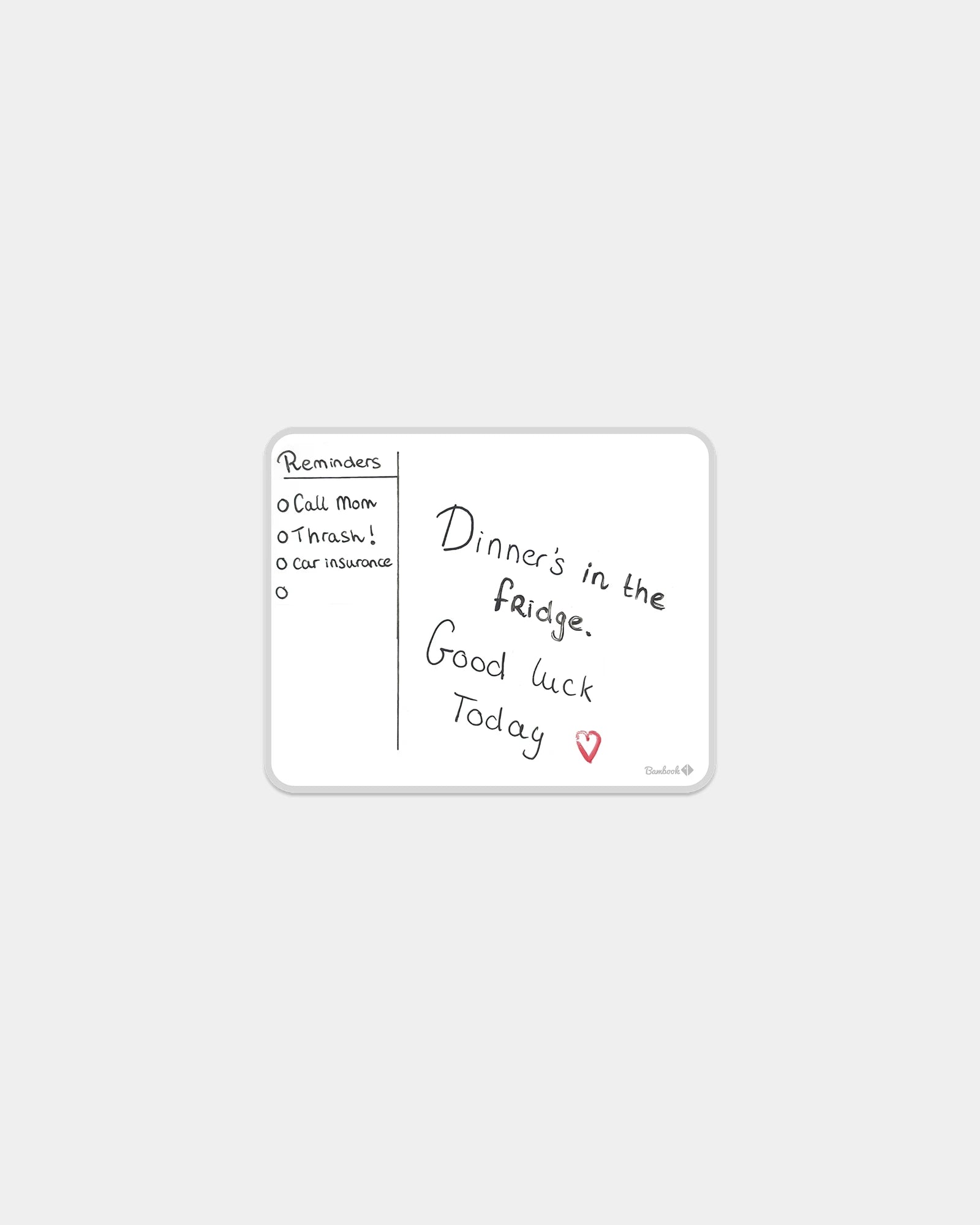Mini Haft-Whiteboard Bambook zum Personalisieren - Weiß