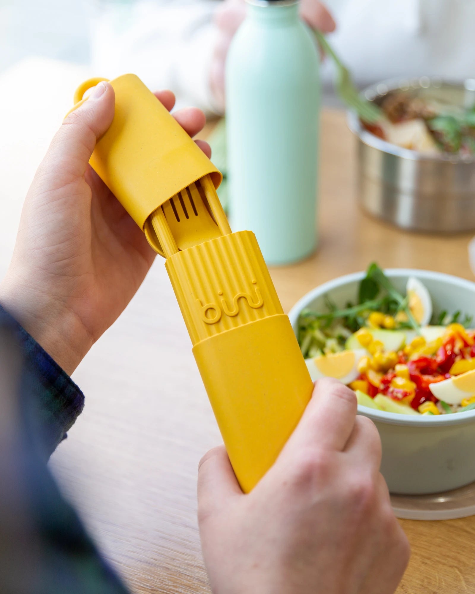 Besteckset Biokomposit recycelt zum Personalisieren - 39